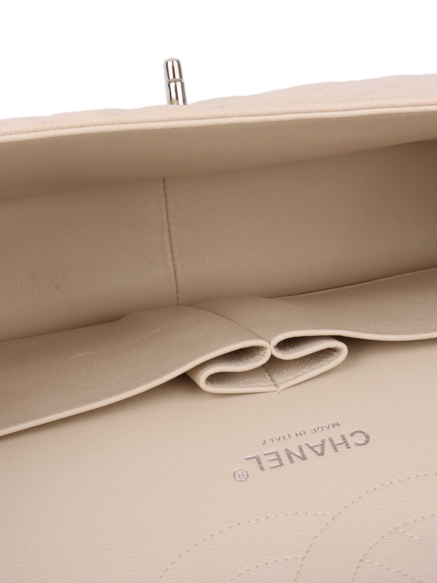 Chanel Jumbo Ivory Caviar Classic Flap.