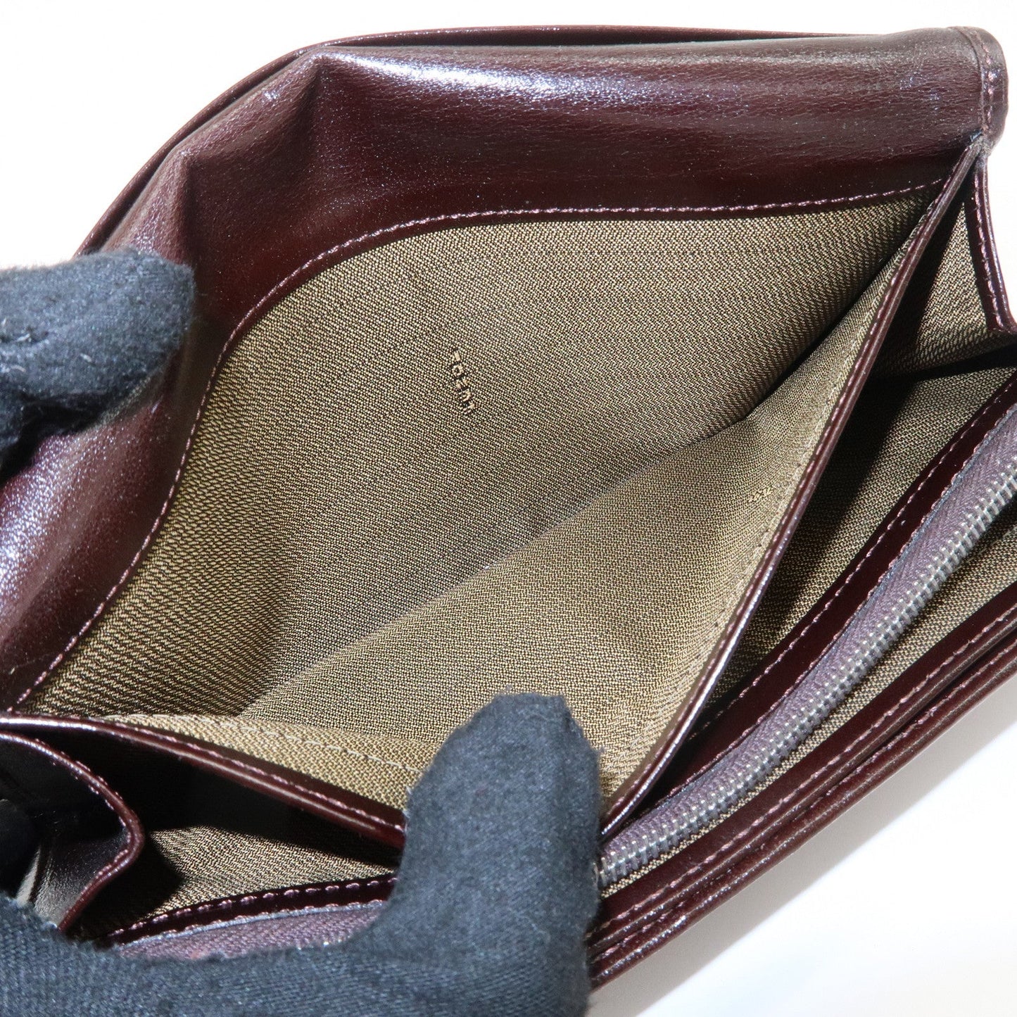 FENDI Zucca Print Canvas Leather Long Wallet Brown 30851  d