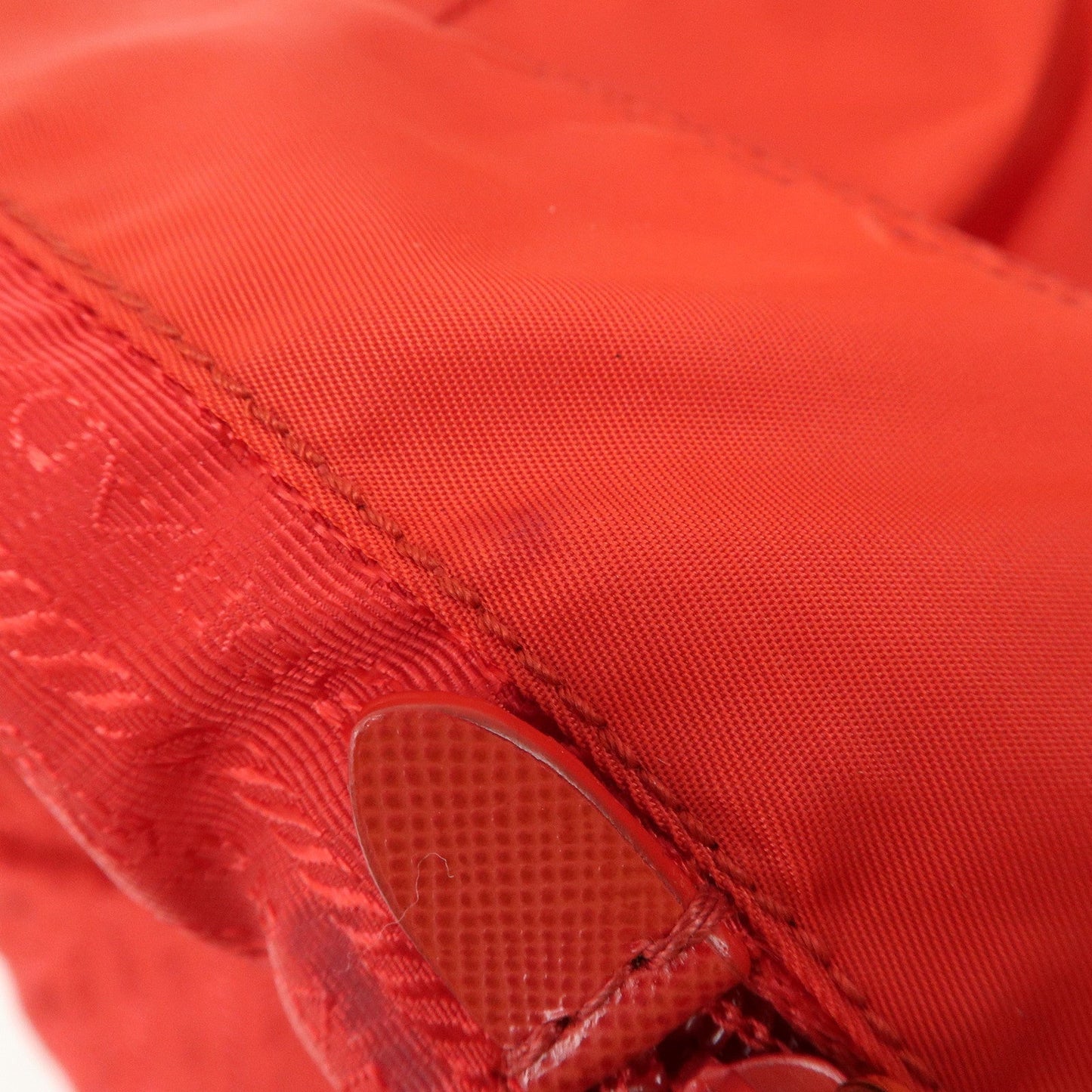 PRADA Nylon Leaather Panda Tote Bag Shoudler Bag Red BR4249  d