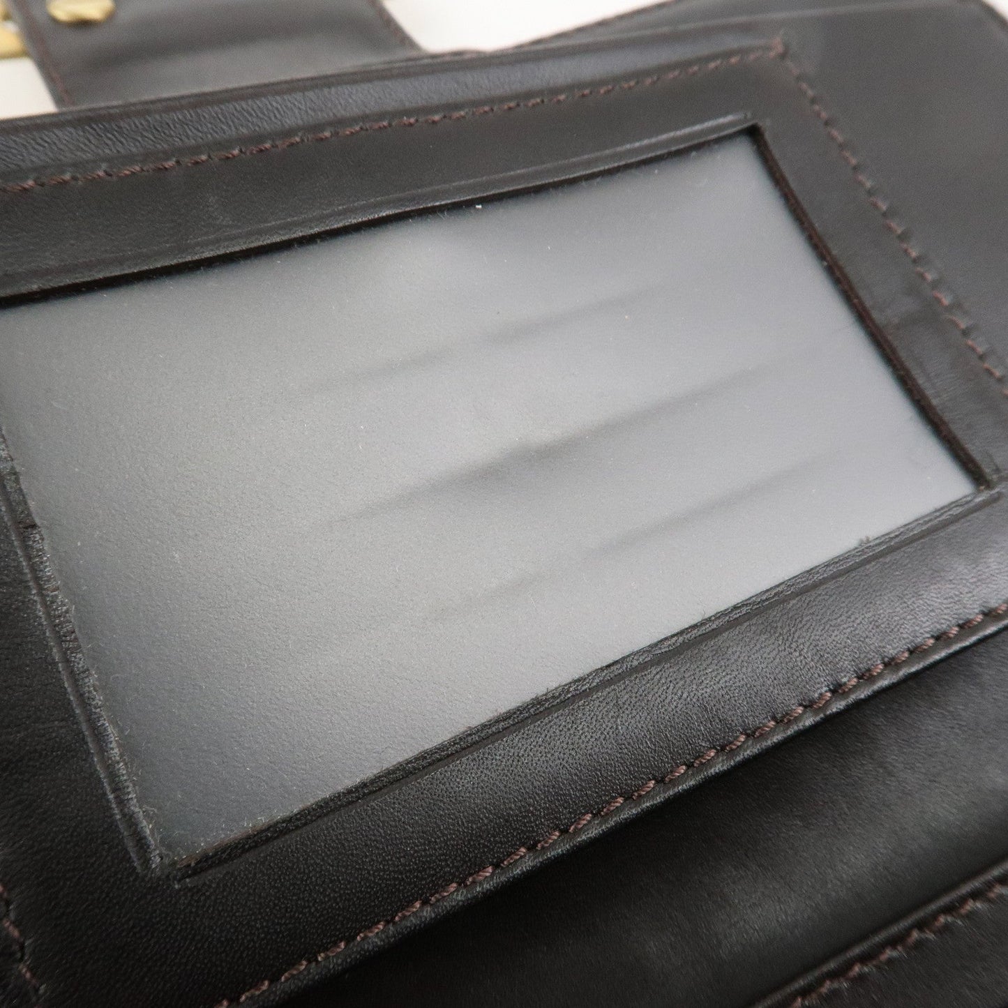 FENDI Zucca Canvas Leather Long Bi-fold Wallet Brown 8M0032  d