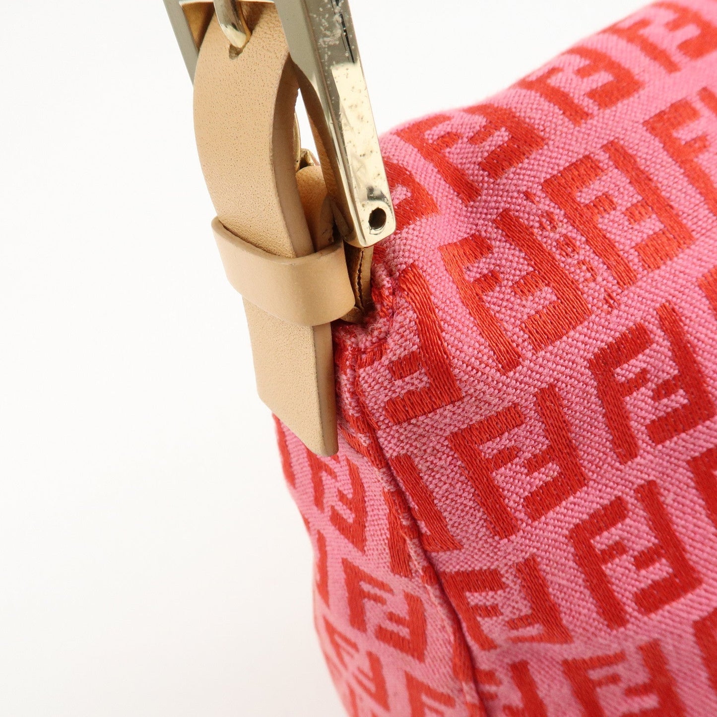 FENDI Mamma Baguette Zucchino Canvas Leather  Shoulder Bag 8BR001  d