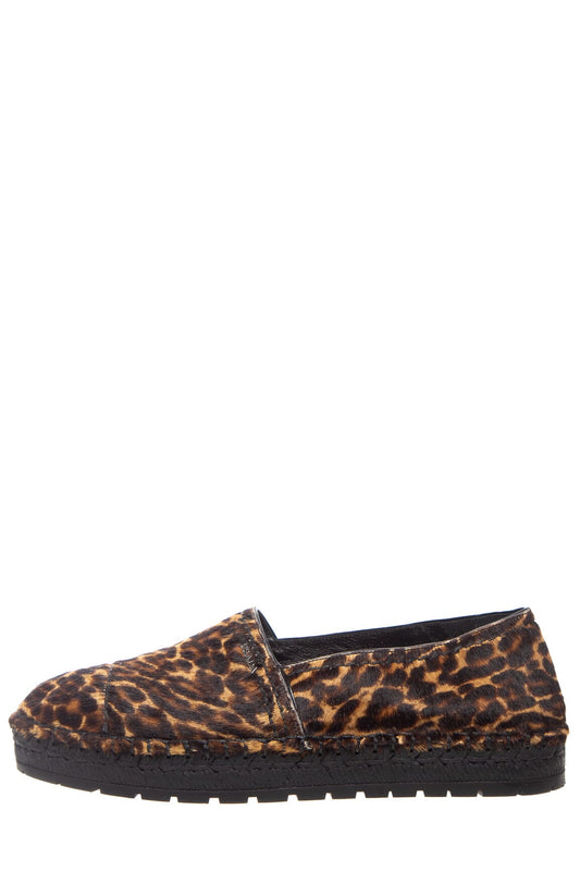Prada Leopard Print Ponyhair Espadrille SZ 37.5