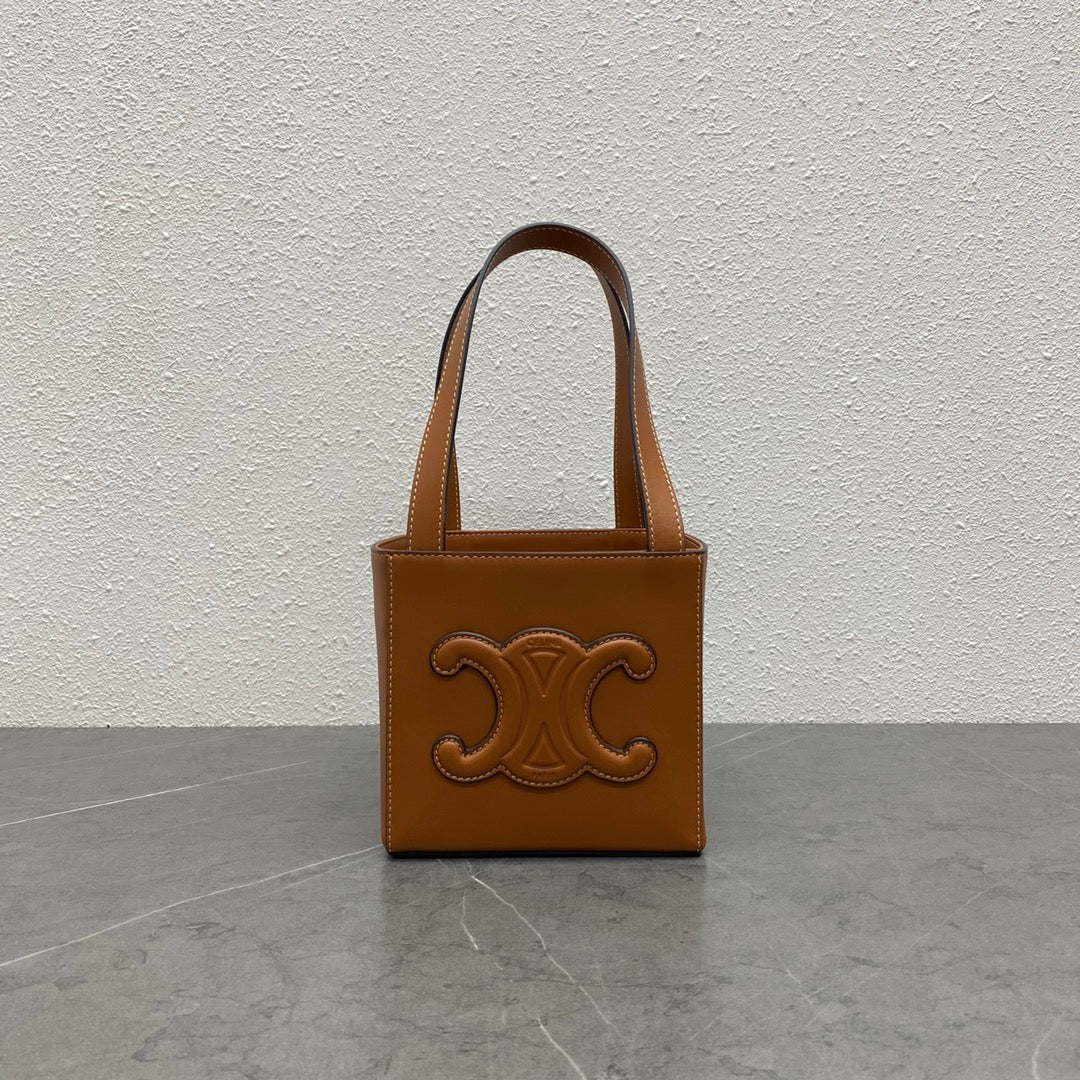Top Quality Cube Bag Cuir Triomphe Square Tan For Women 6in/15cmÂ 