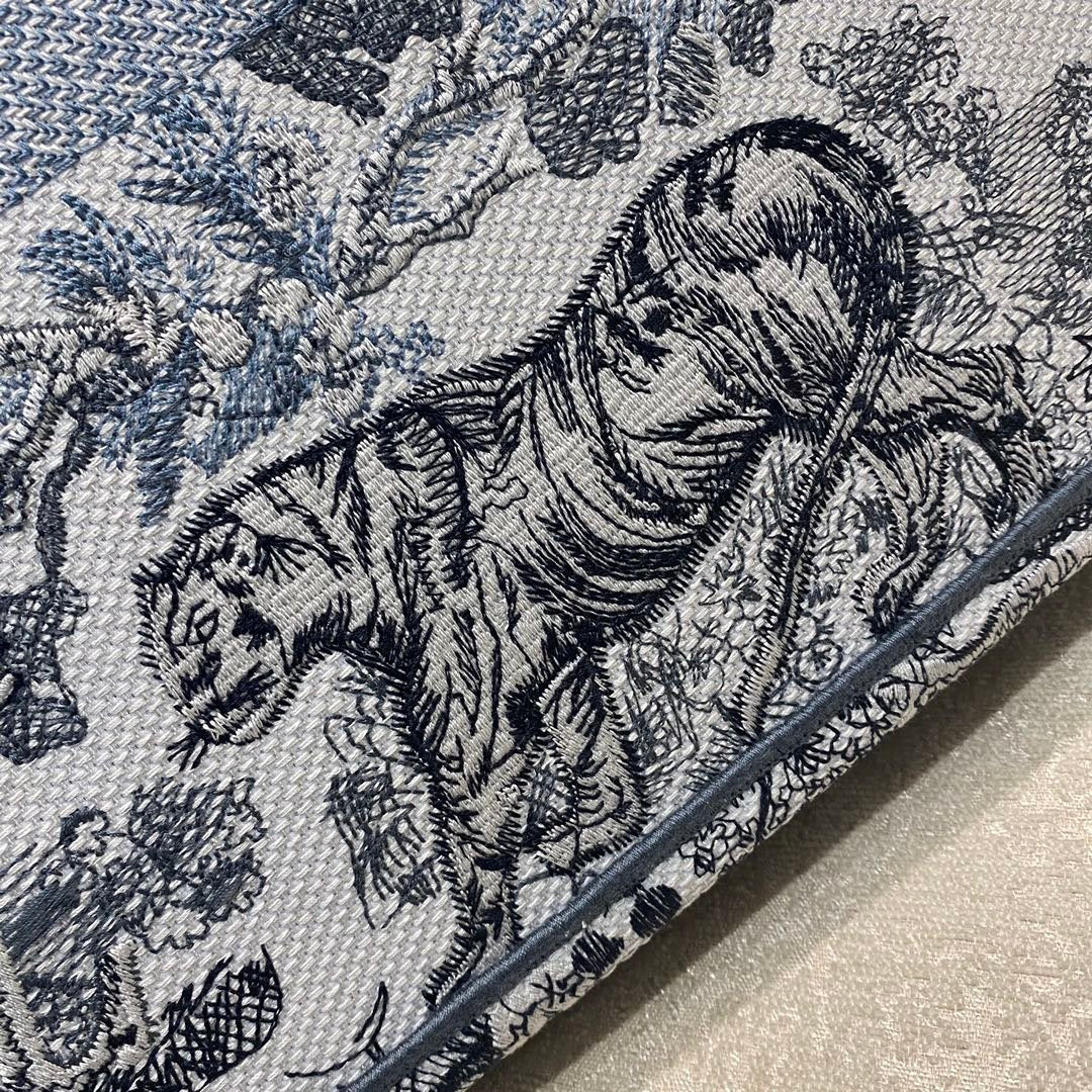 Top Quality Large Book Tote Blue and White Cornely Embroidery, Blue, For Women Womens Handbags, Shoulder Bags, 42cm CD M1286ZRGO_M928