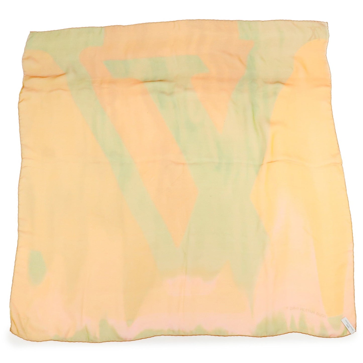 Louis Vuitton Silk 100% 90??0 Gradation Scarf Orange Green