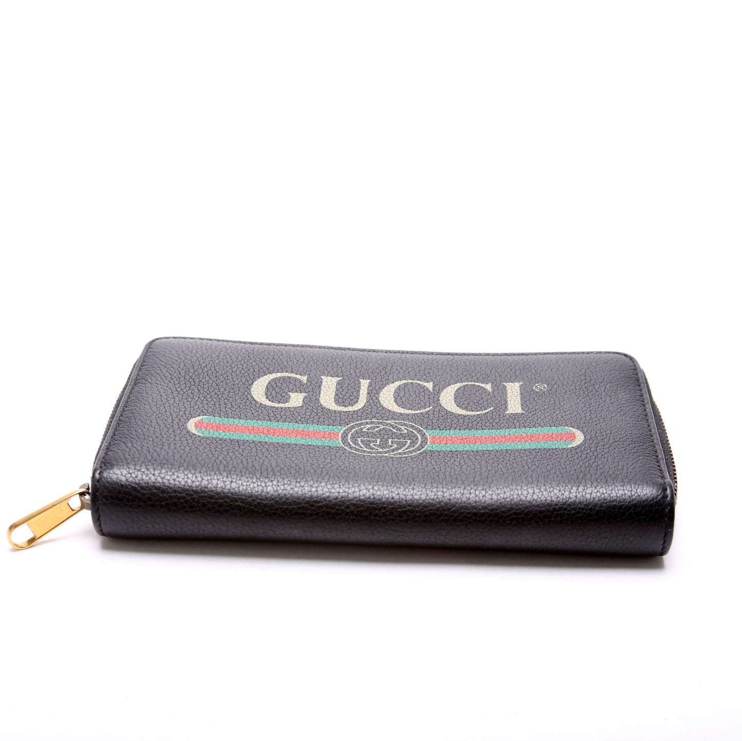 Gucci  Retro Logo Leather Zip Around Wallet