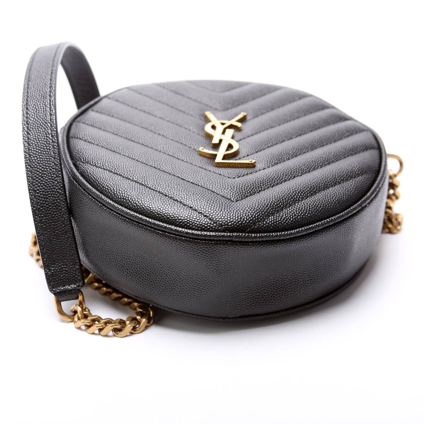 Saint Laurent 610436 Vinyle Round Camera Bag
