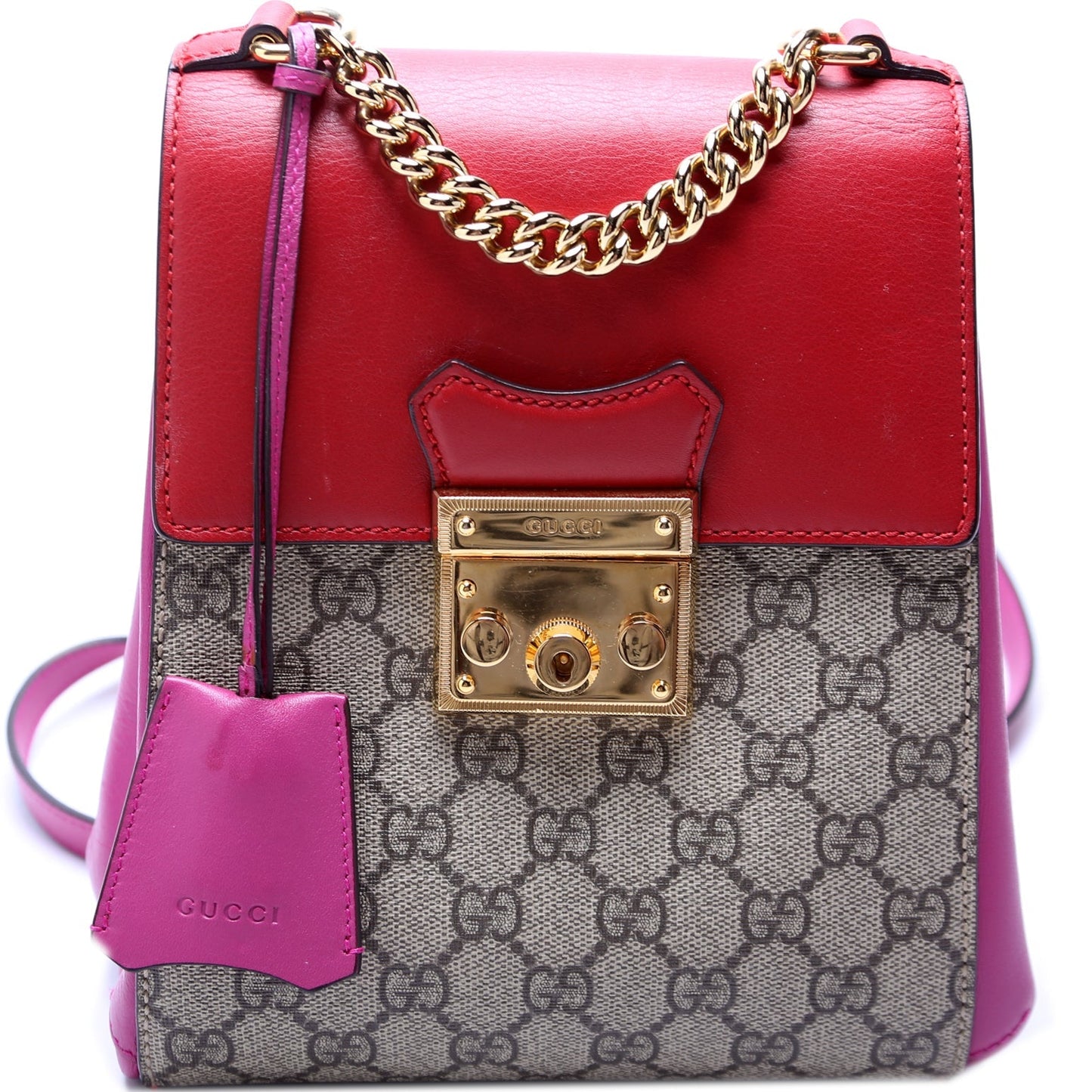 Gucci 498194 Padlock Backpack GG Supreme Bag