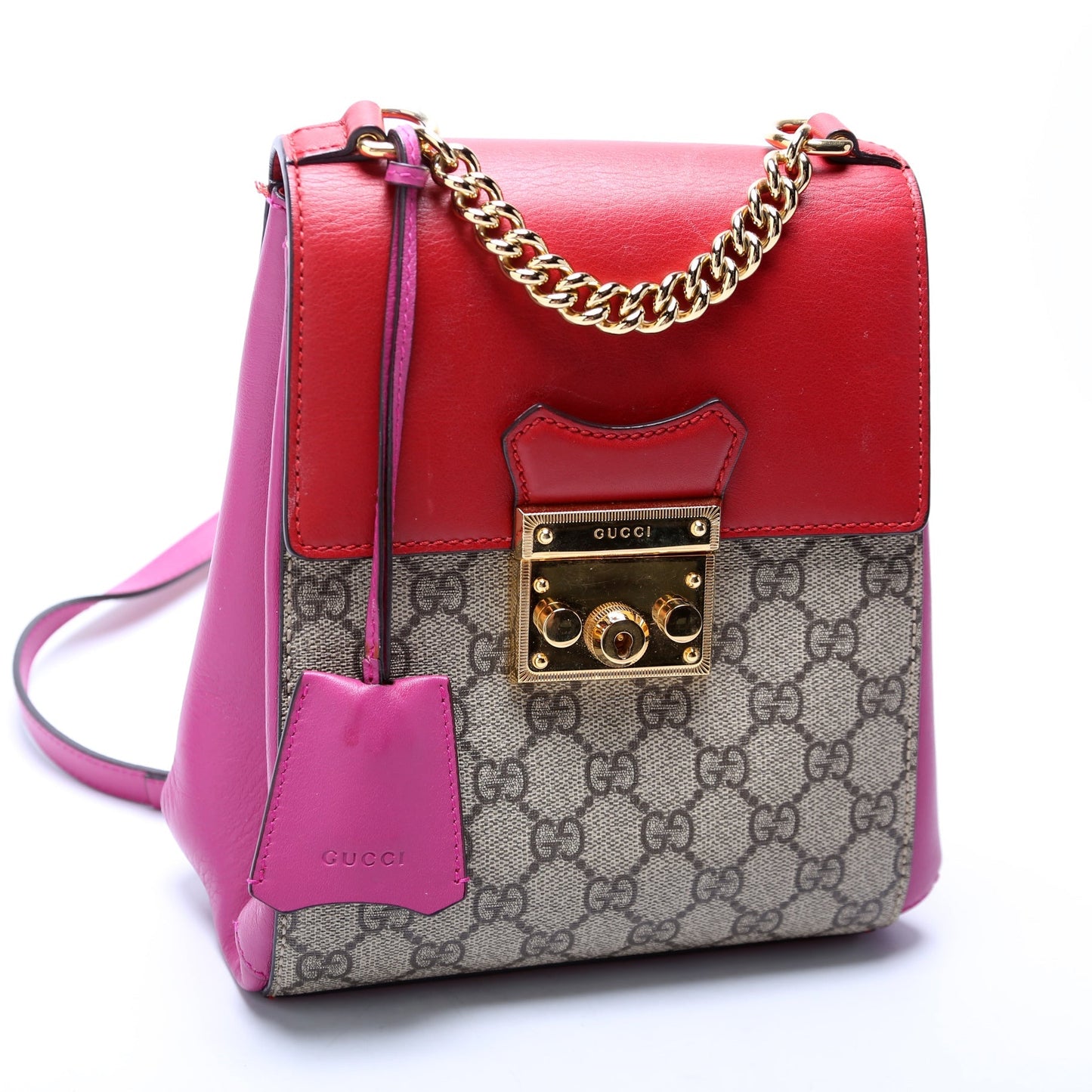 Gucci 498194 Padlock Backpack GG Supreme Bag