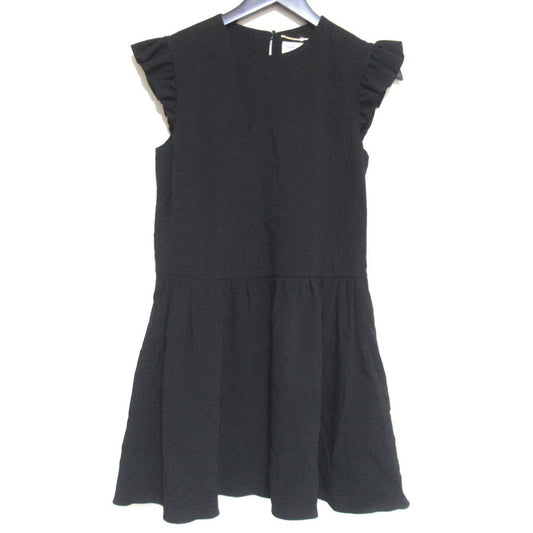Saint Laurent Paris Frill Sleeve Dress