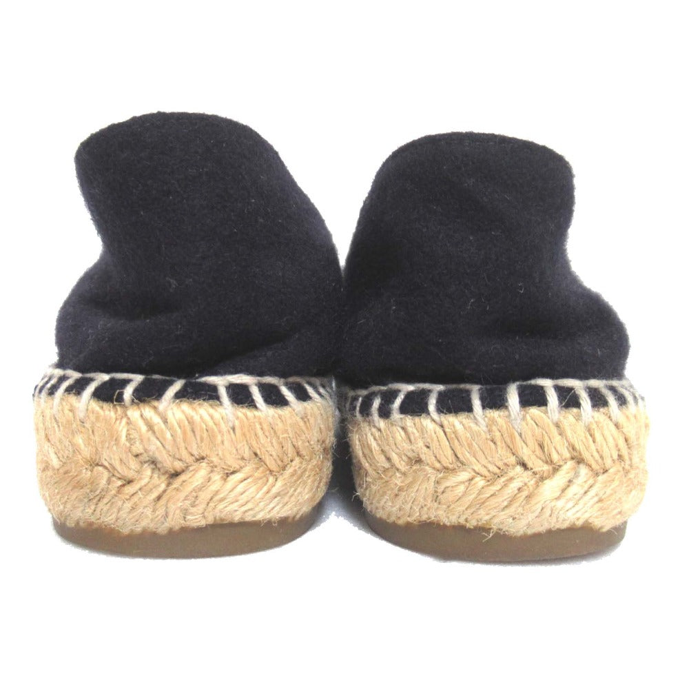 Chanel Coco Mark Wool Jute Espadrille Flats