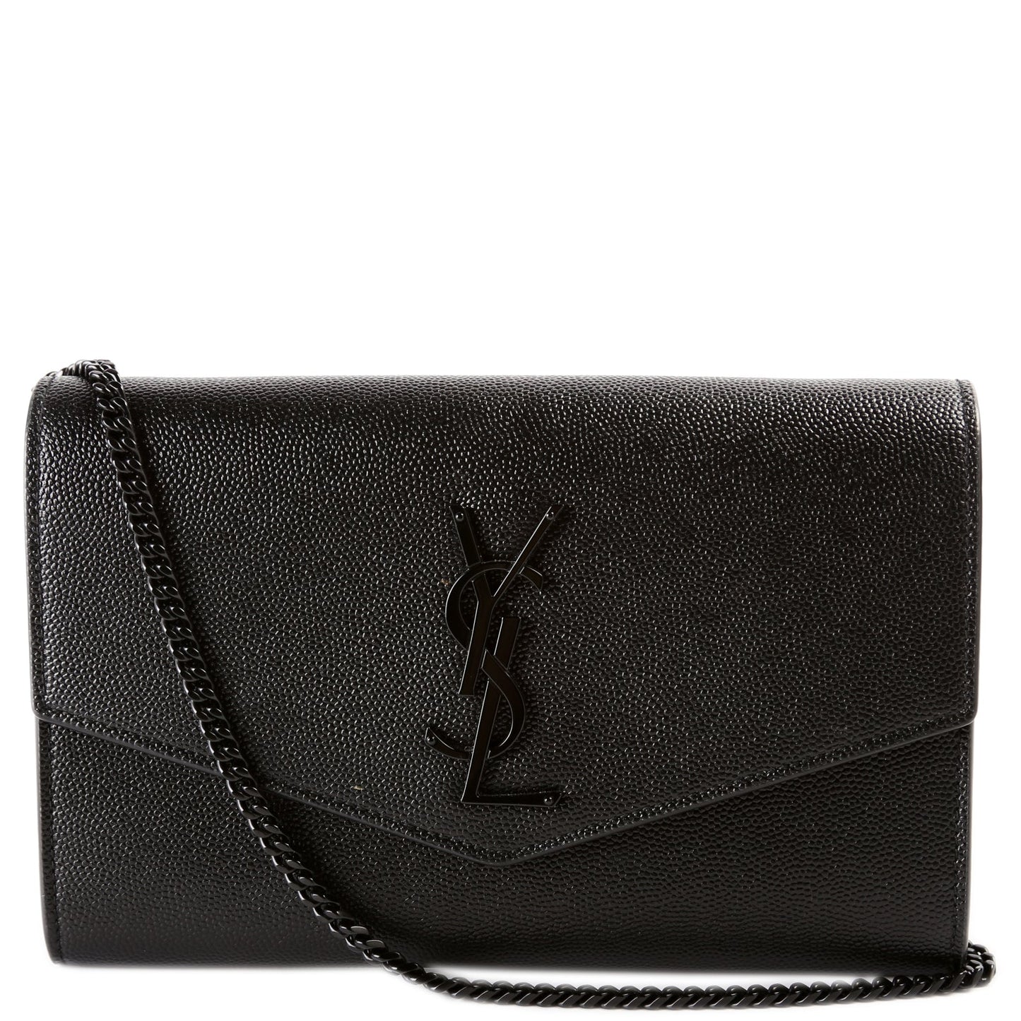 Saint Laurent Uptown Chain Wallet Grain Bag