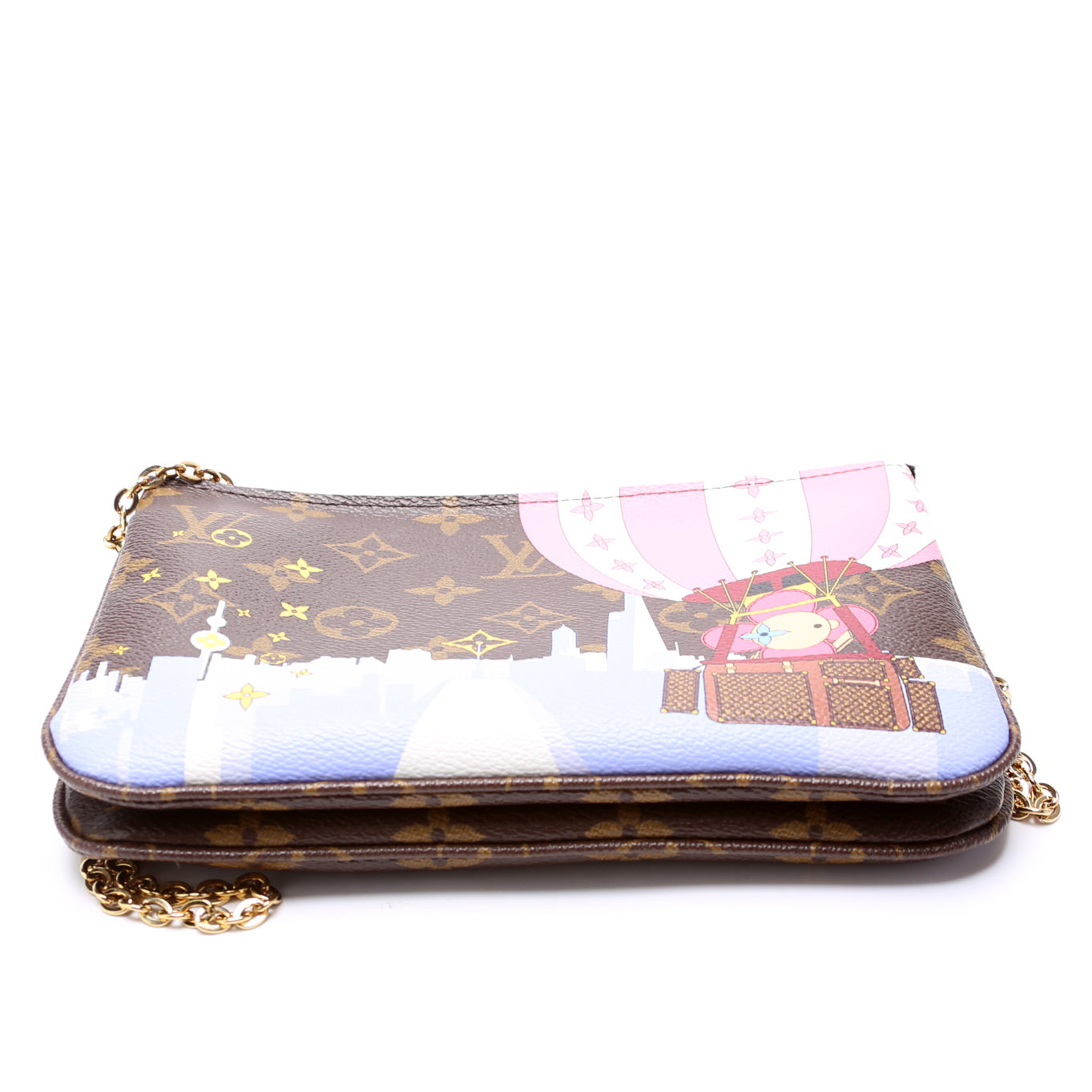Louis Vuitton Double Zip Pochette Xmas 2019 Animation Monogram