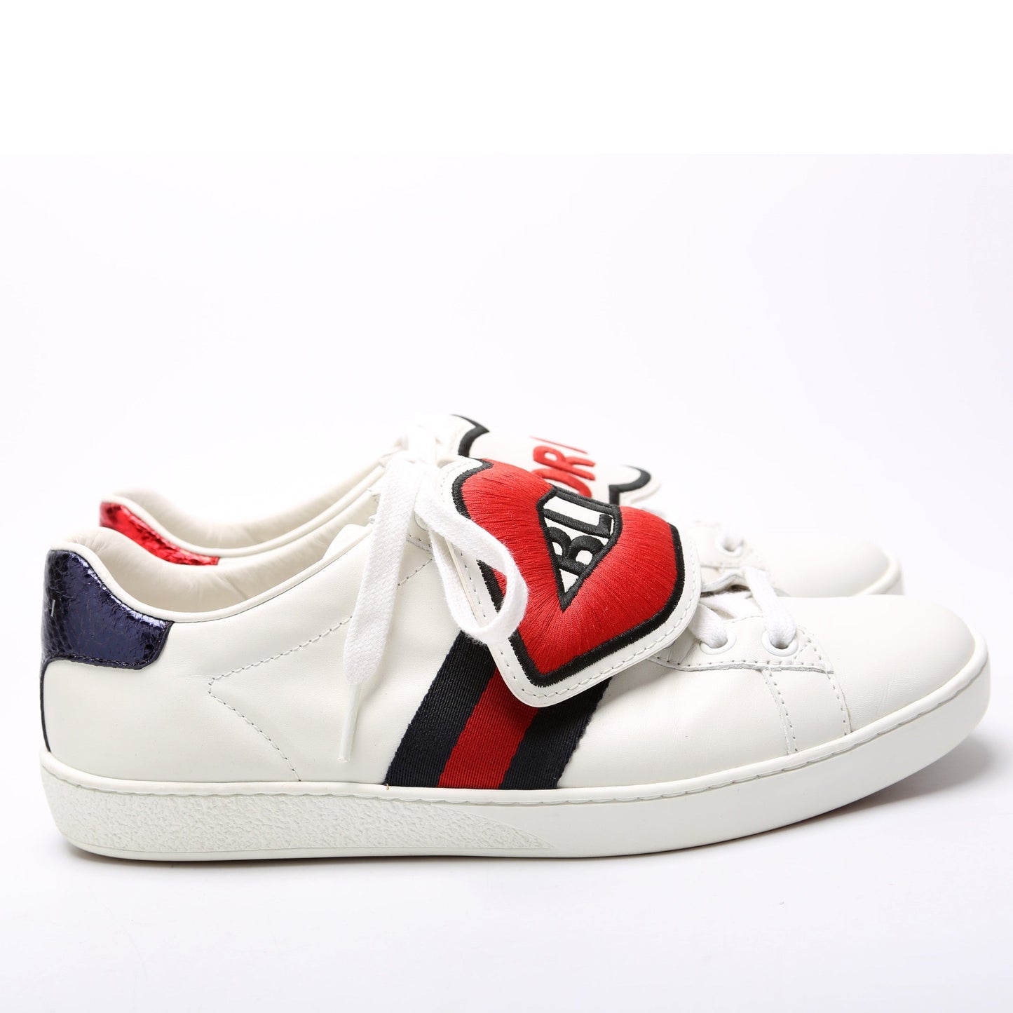 Gucci Ace Web Blind For Love Sneakers Size