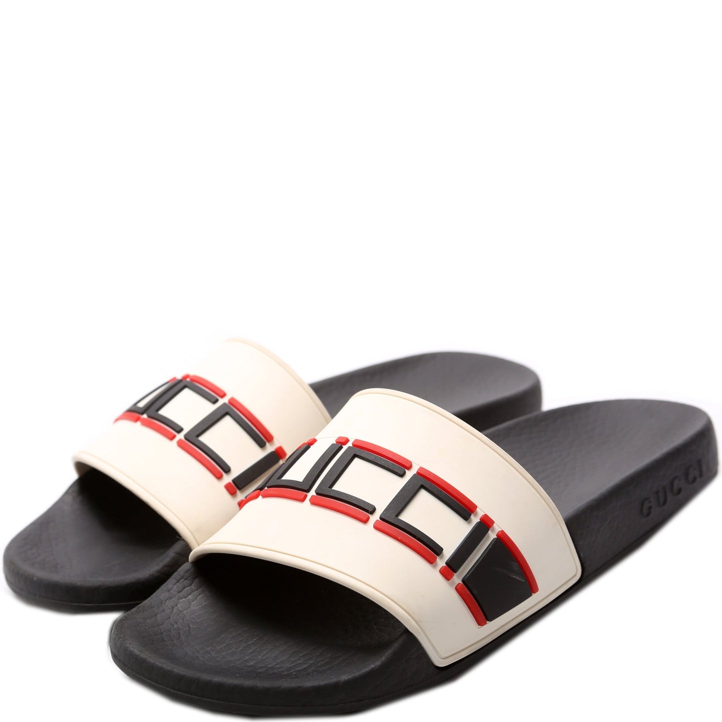 Gucci Logo Rubber Slides Size