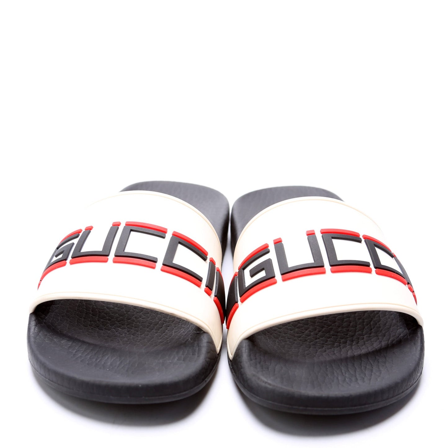 Gucci Logo Rubber Slides Size