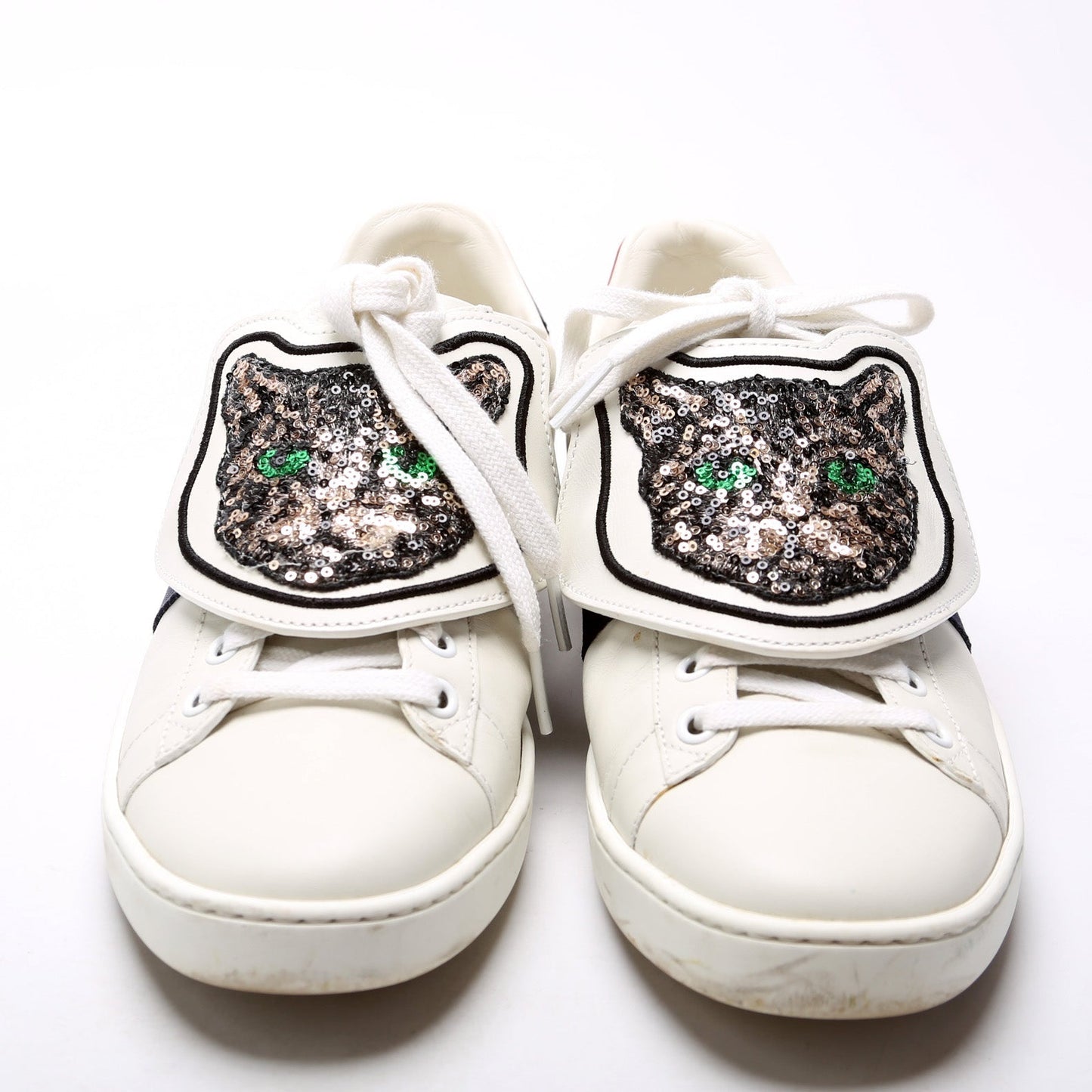 Gucci Ace Web Cat Sneakers Size .