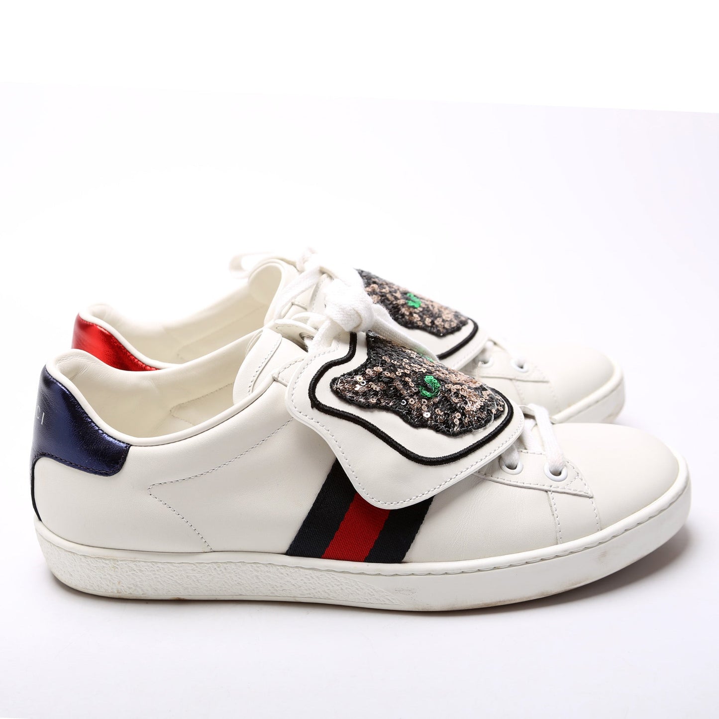 Gucci Ace Web Cat Sneakers Size .