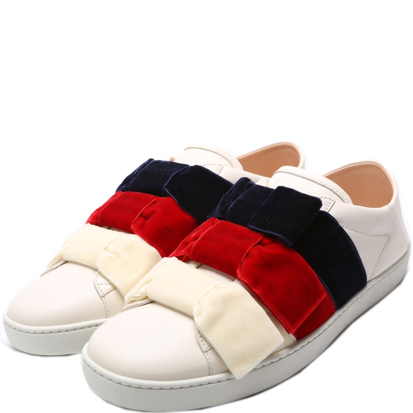 Gucci Ace Web Bow Sneakers Size .