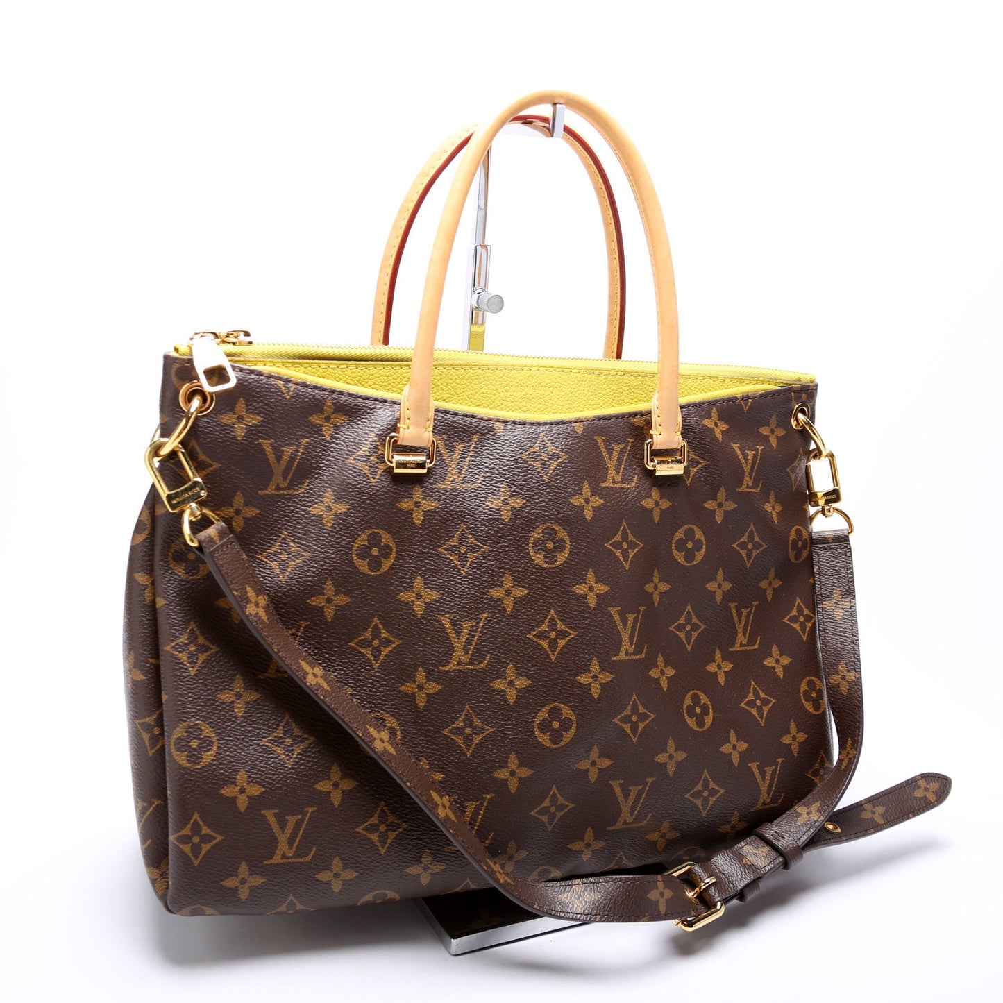 Louis Vuitton Pallas Tote Monogram Canvas Side