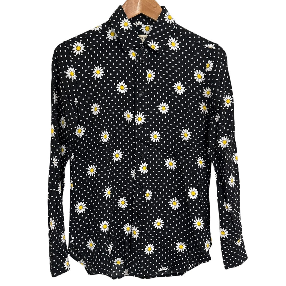 Saint Laurent Paris Flower Dot Long Sleeve Shirt