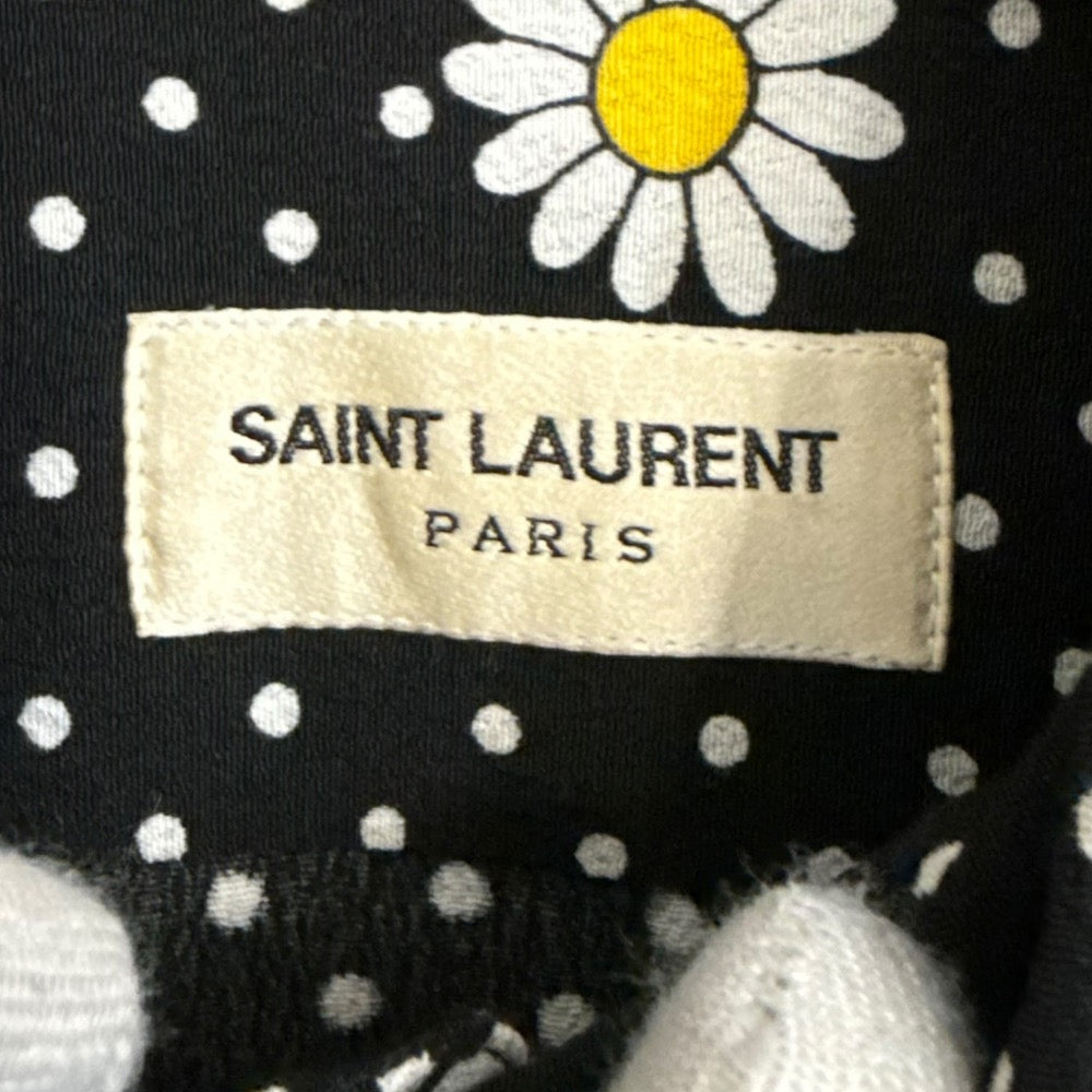 Saint Laurent Paris Flower Dot Long Sleeve Shirt