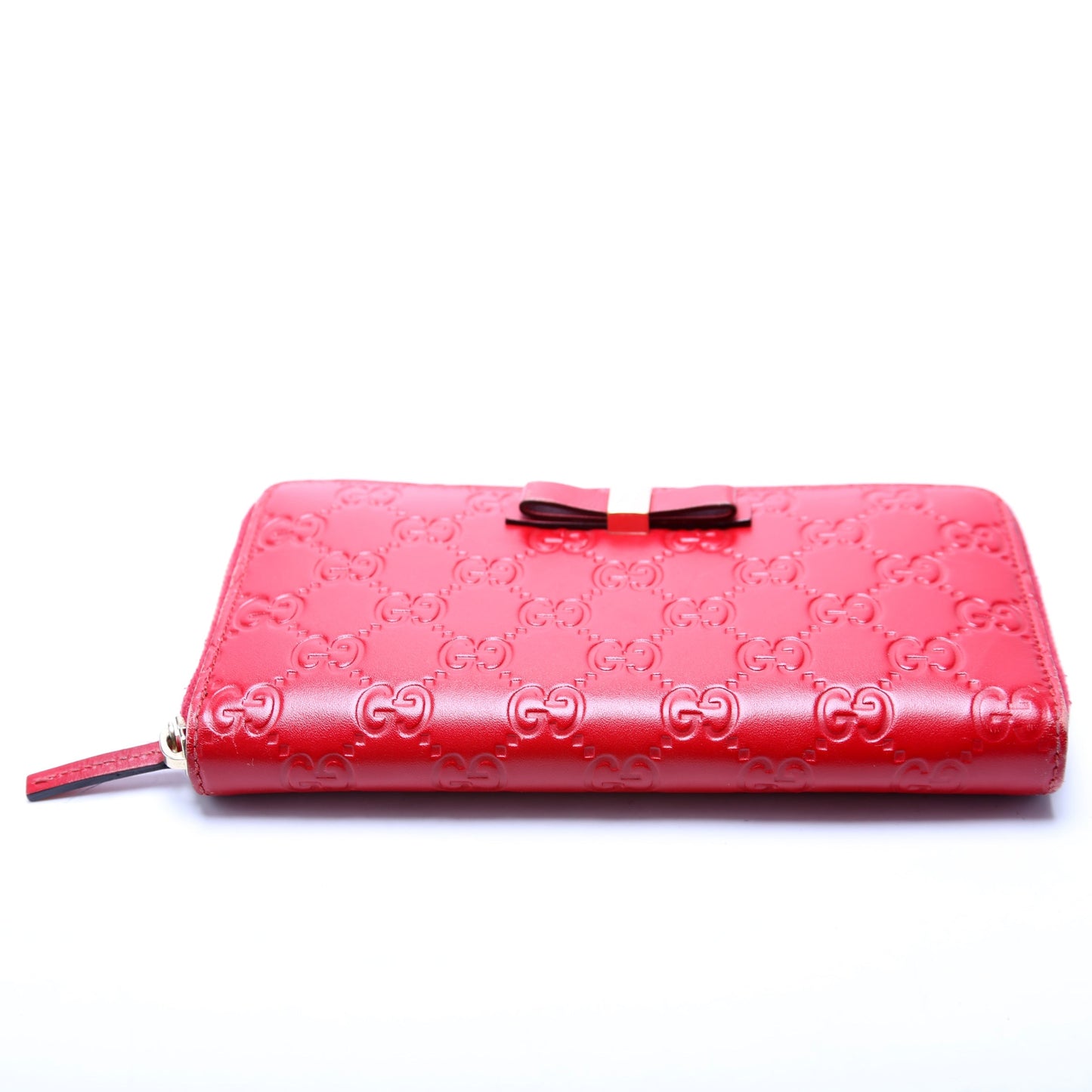 Gucci  Bow Zip Around Wallet Guccissima