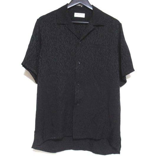 Saint Laurent Paris Babycat Silk Short Sleeve Shirt