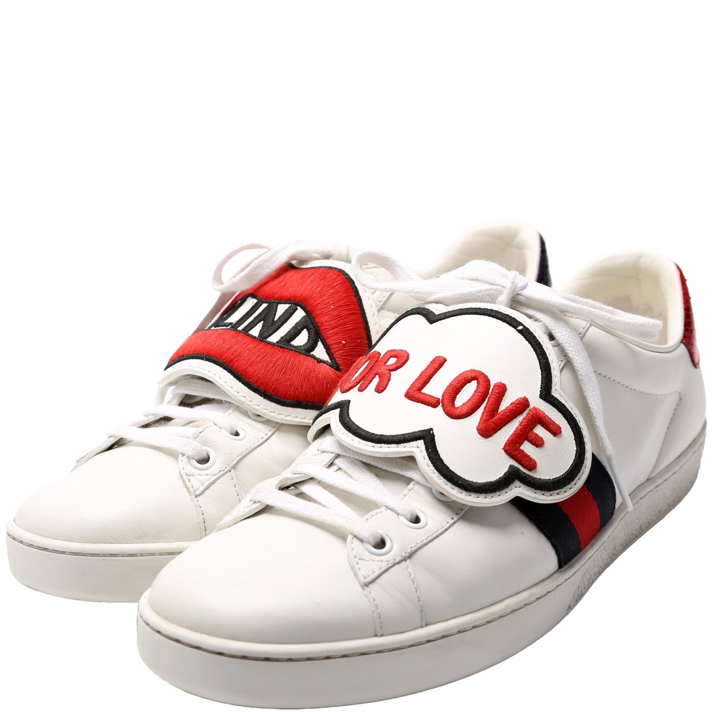 Gucci Ace Web Loved Sneakers Size