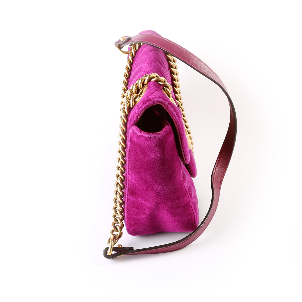 Gucci Marmont Shoulder Velvet Small Flap