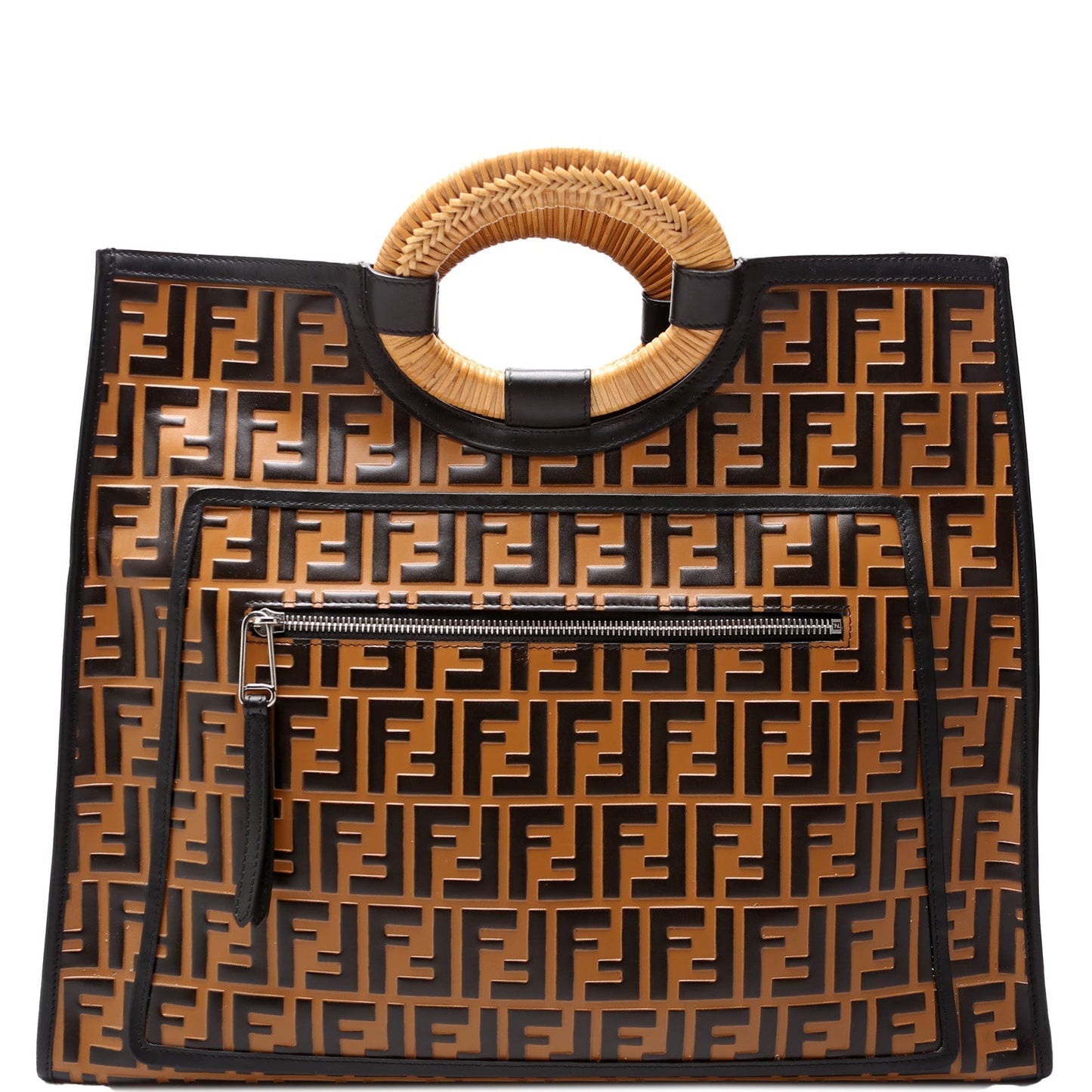 Fendi FF Leather Runaway Shopper Large 8BH351 Bag