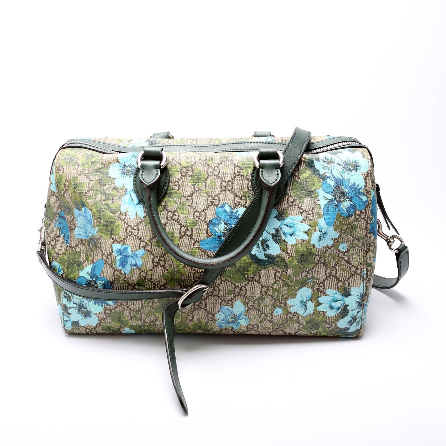 Gucci 409527 GG Supreme Blooms Butterfly Boston Bag