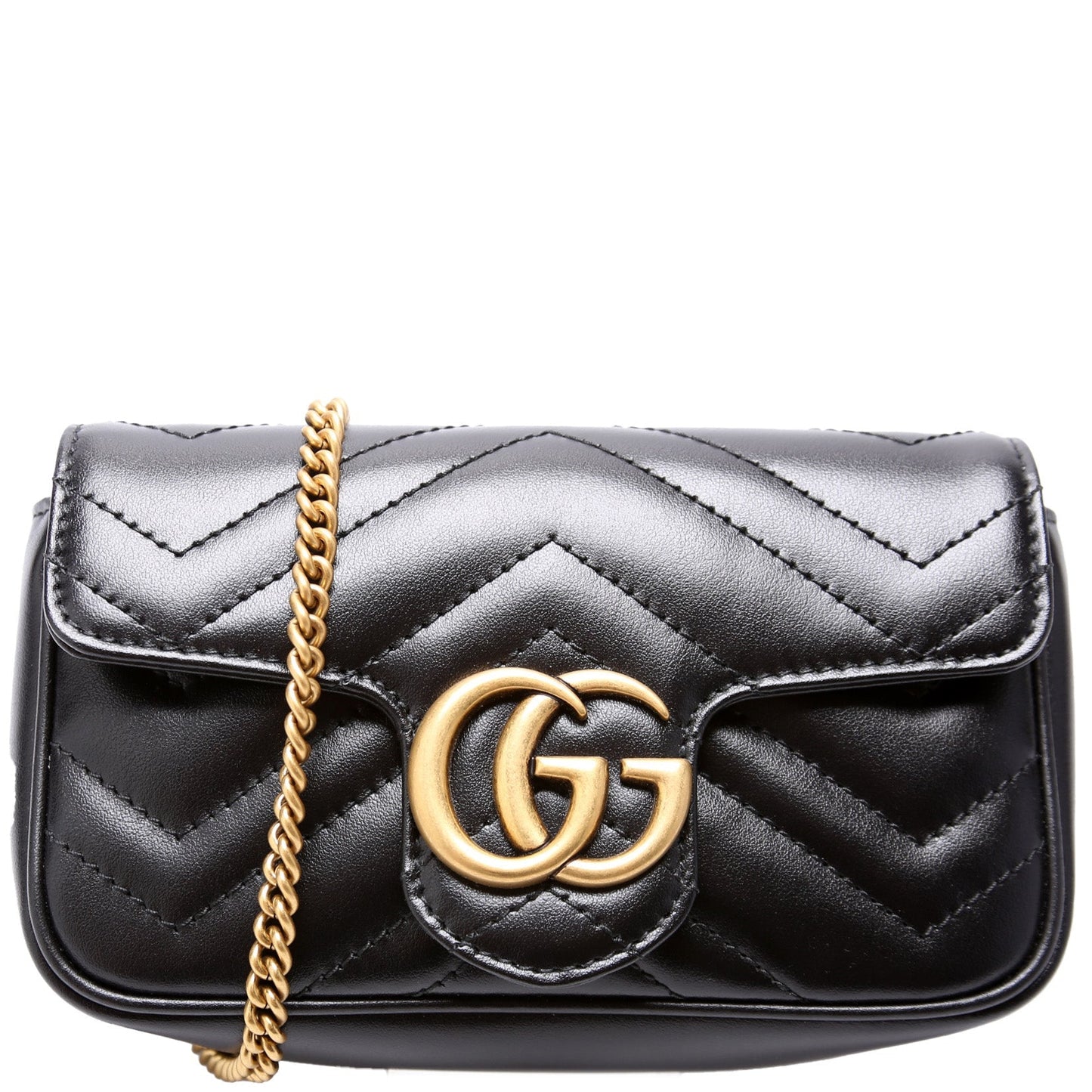 Gucci 476433 Marmont Leather Super Mini Flap Bag