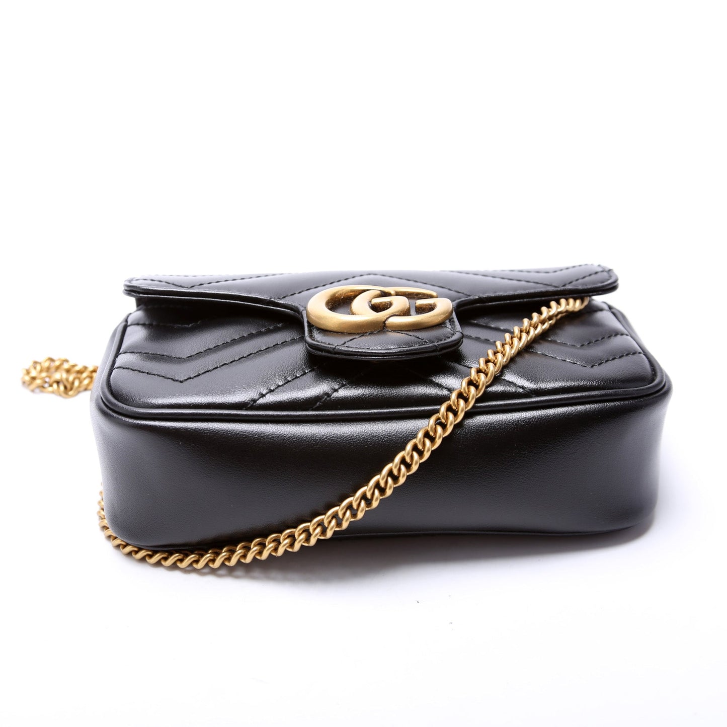 Gucci 476433 Marmont Leather Super Mini Flap Bag
