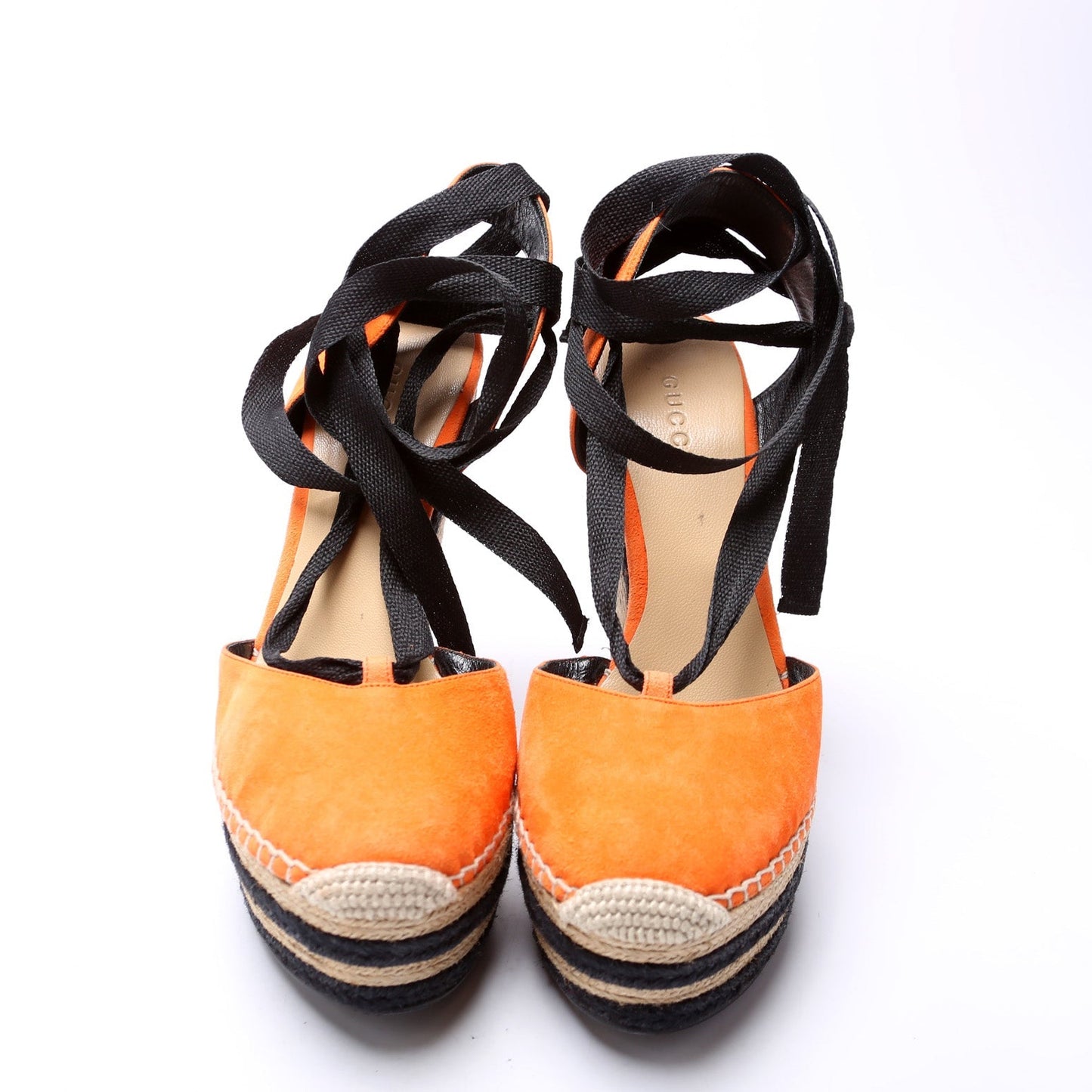 Gucci Suede Espadrille Wedges Size
