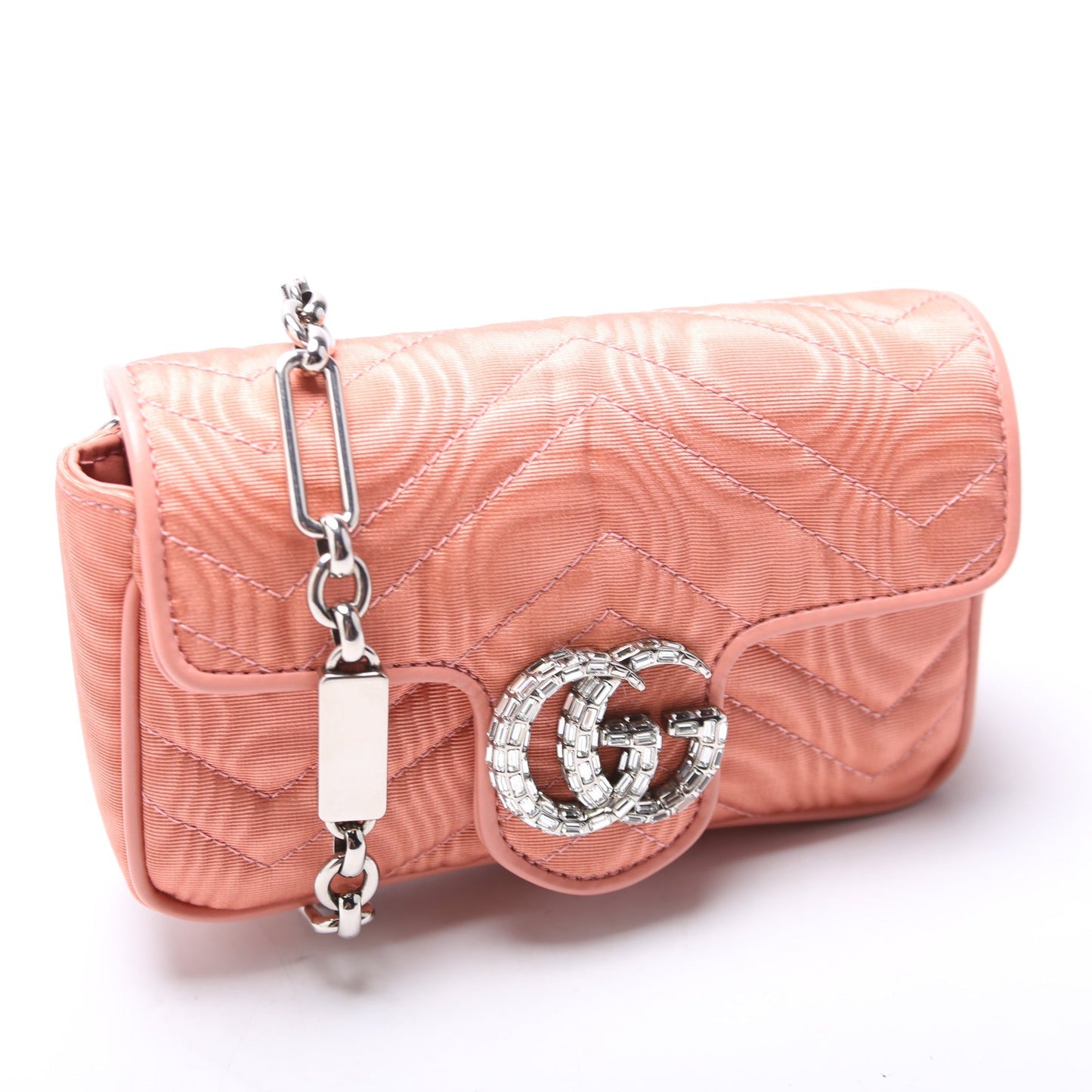 Gucci Marmont Rhinestone Moire Mini Belt Bag