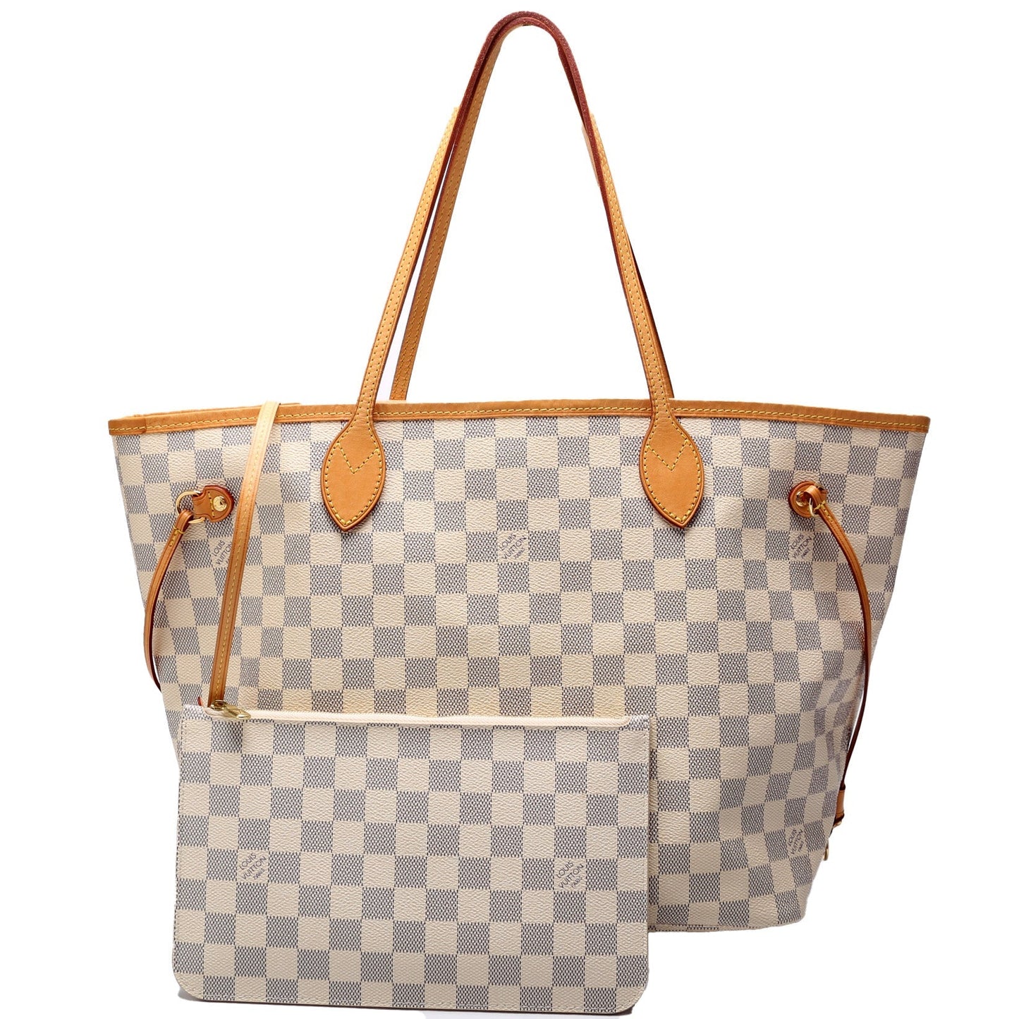 Louis Vuitton Neverfull W/Wallet MM Damier Azur