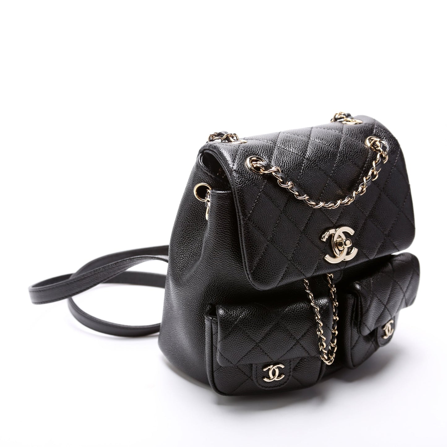 Chanel Duma Pocket Small Backpack Caviar RFID Bag