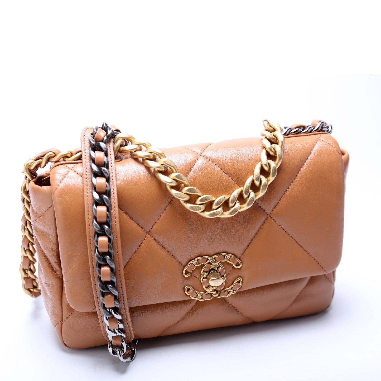 Chanel Quilted Goatskin 19 Medium Flap RFID Bag