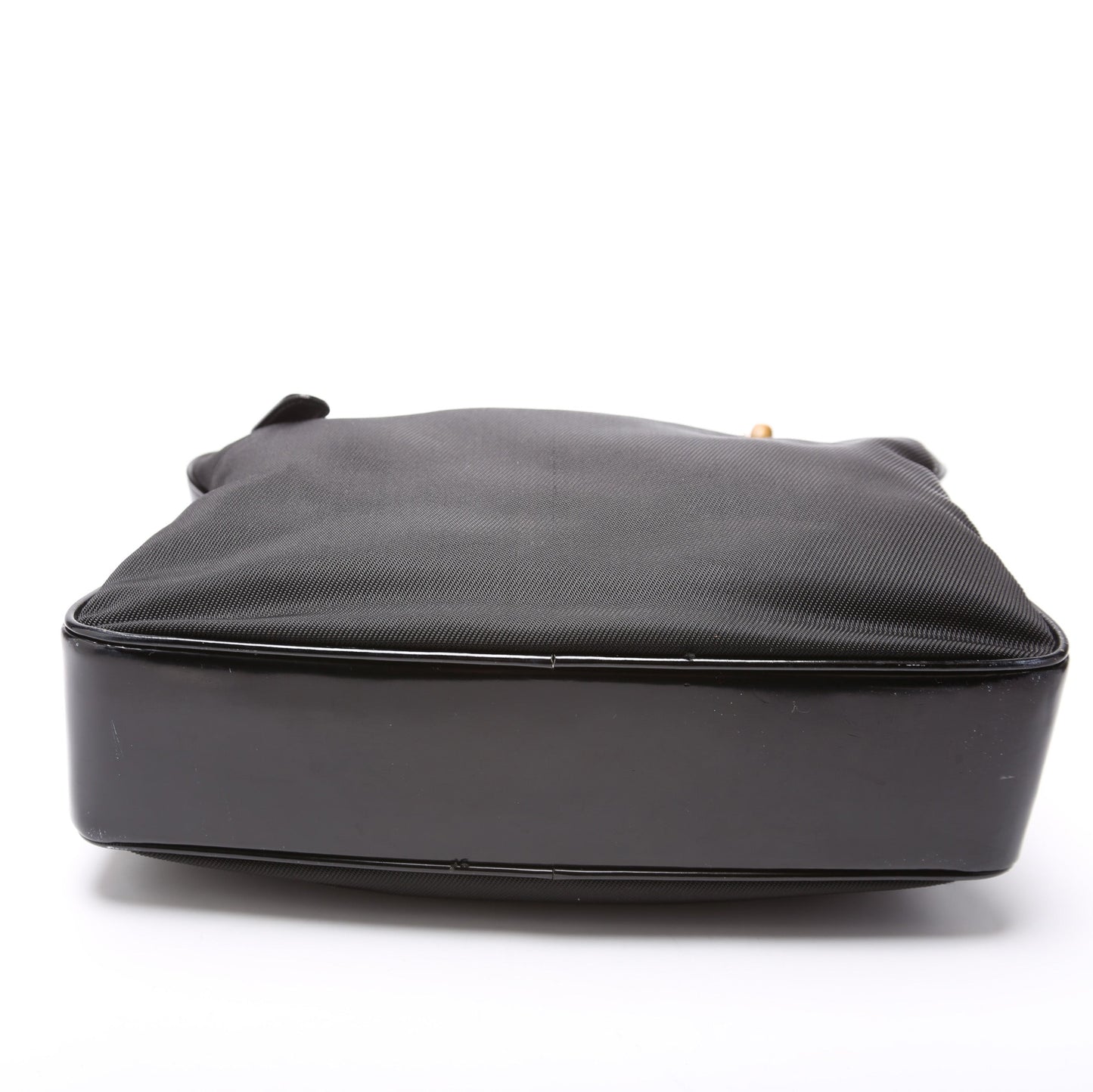 Gucci 000.2040 Nylon/Patent Bamboo Handle   Bag