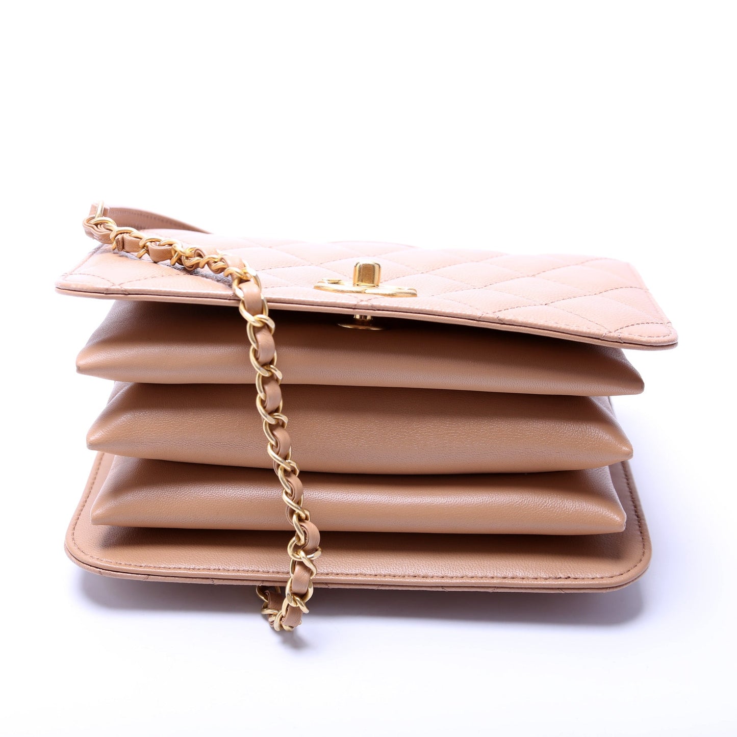 Chanel Mini Top Handle Flap Quilted Caviar Bag