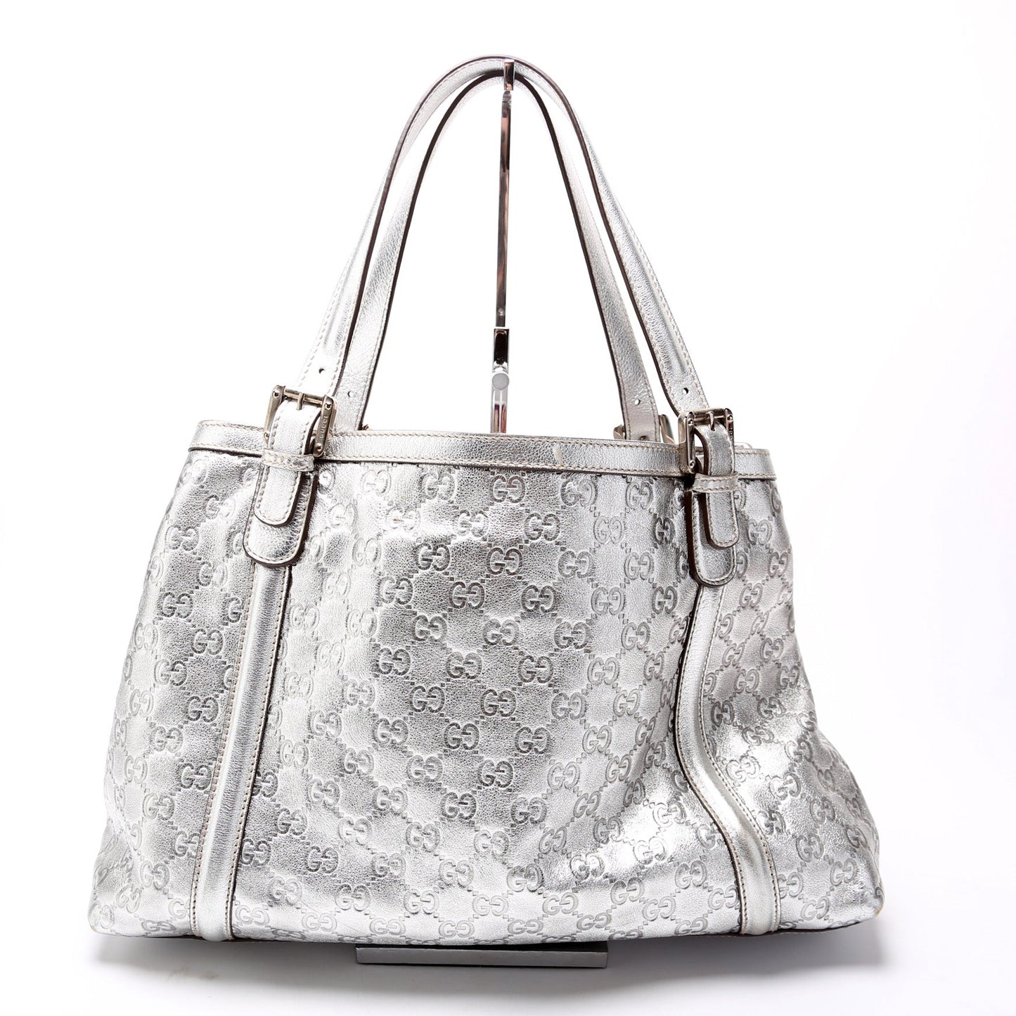 Gucci 162094 G Leather Britt Medium Tote Bag