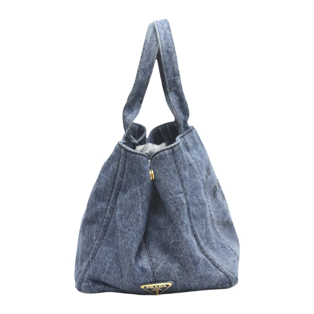 PRADA Tote Bag 1BG439 denim blue Tote Bag Canapa Women