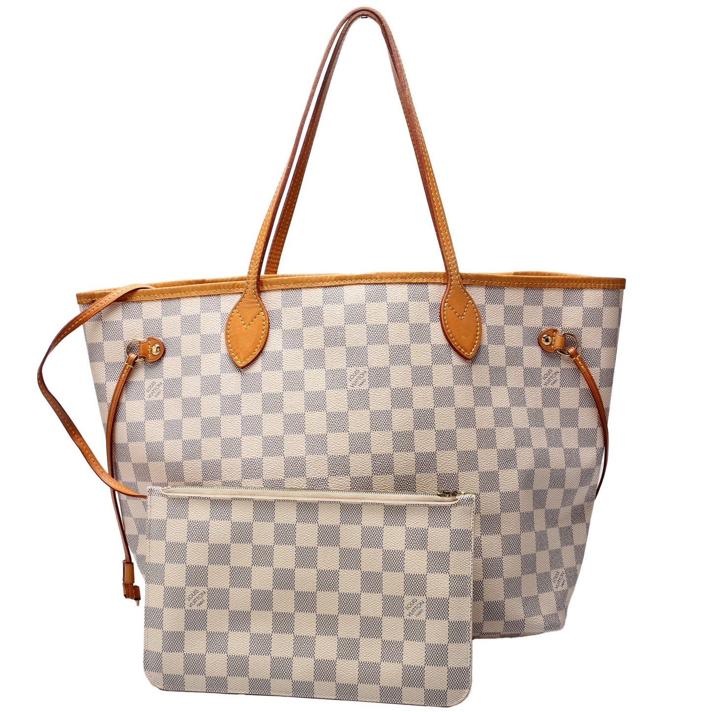 Louis Vuitton Neverfull With Wallet MM Damier Azur