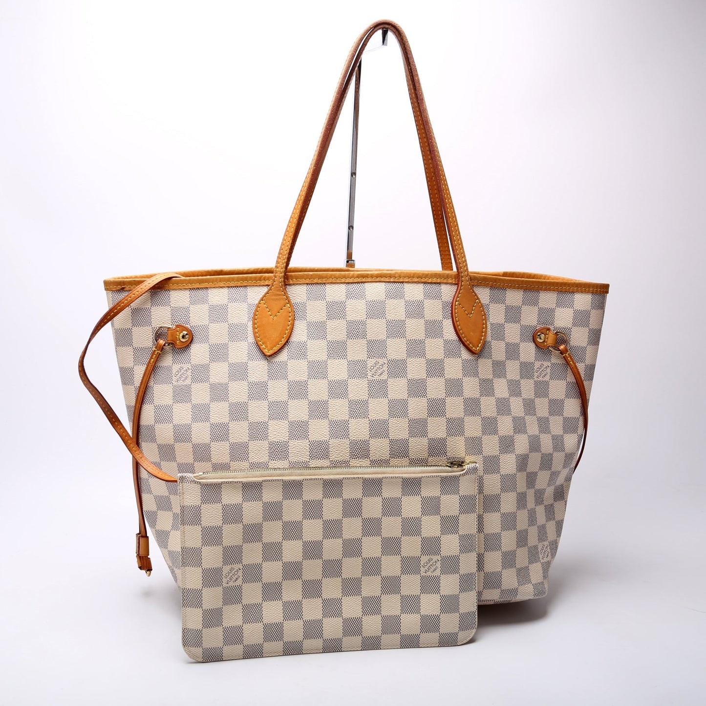 Louis Vuitton Neverfull With Wallet MM Damier Azur
