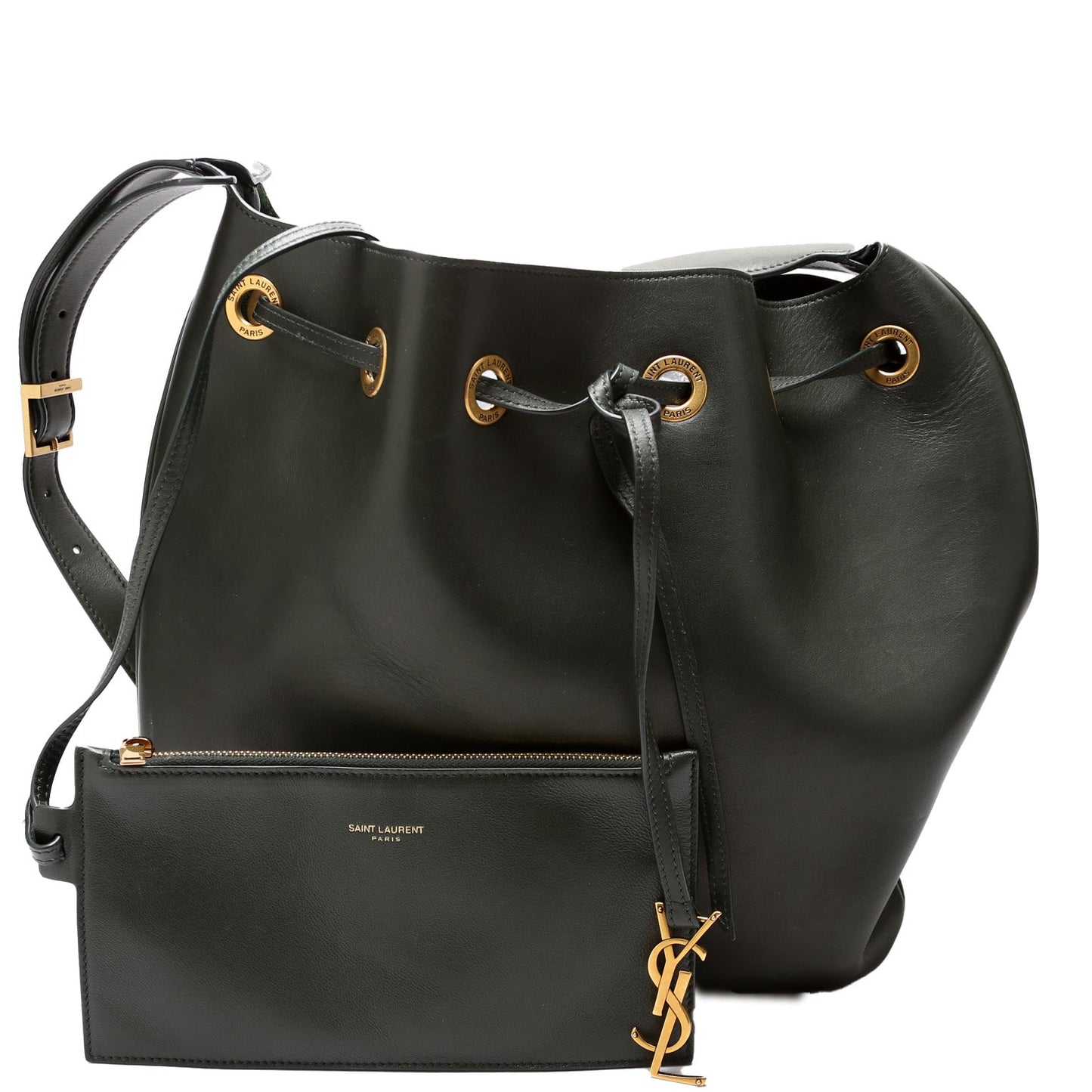 Saint Laurent Paris VII Medium Flat Hobo Calfskin Bag
