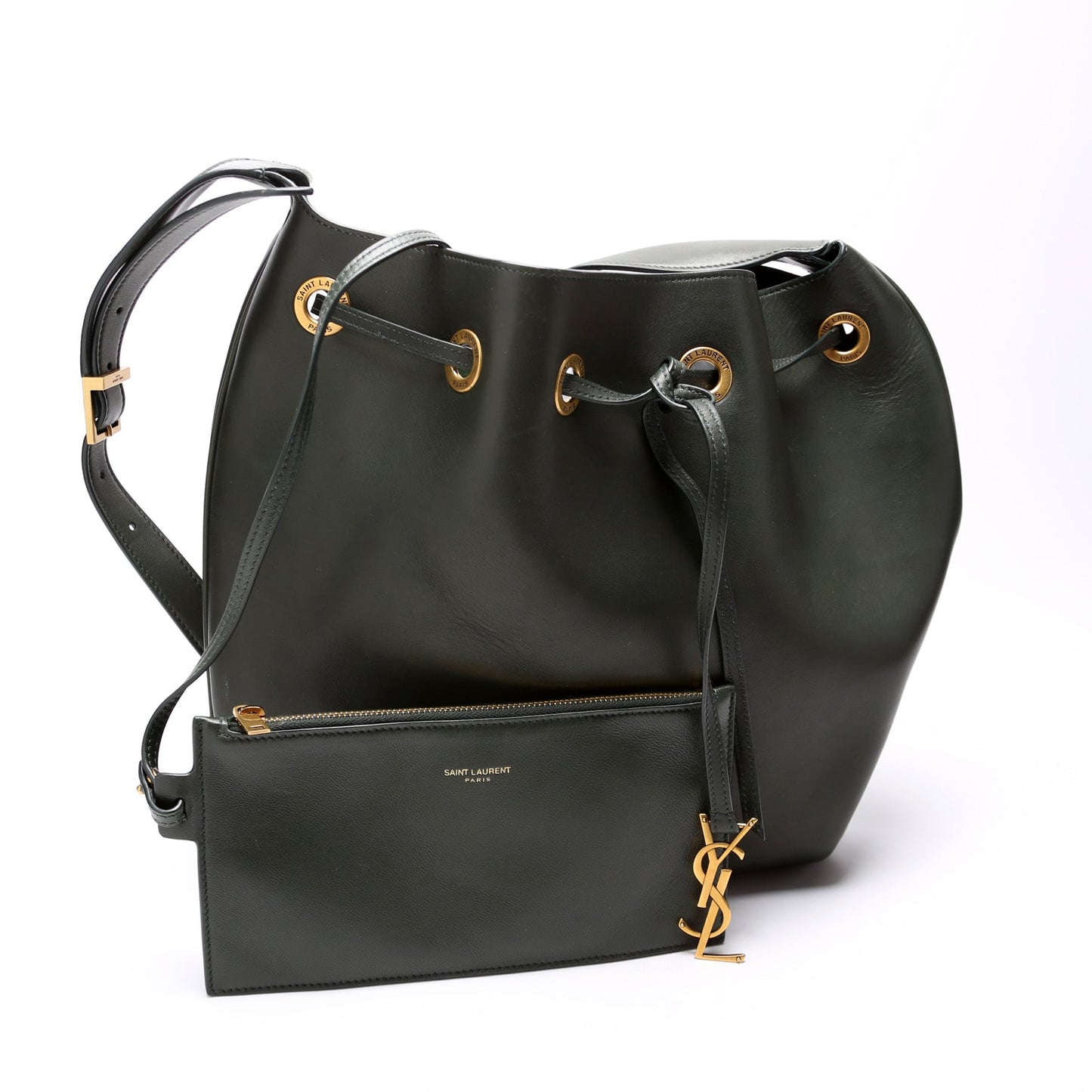 Saint Laurent Paris VII Medium Flat Hobo Calfskin Bag