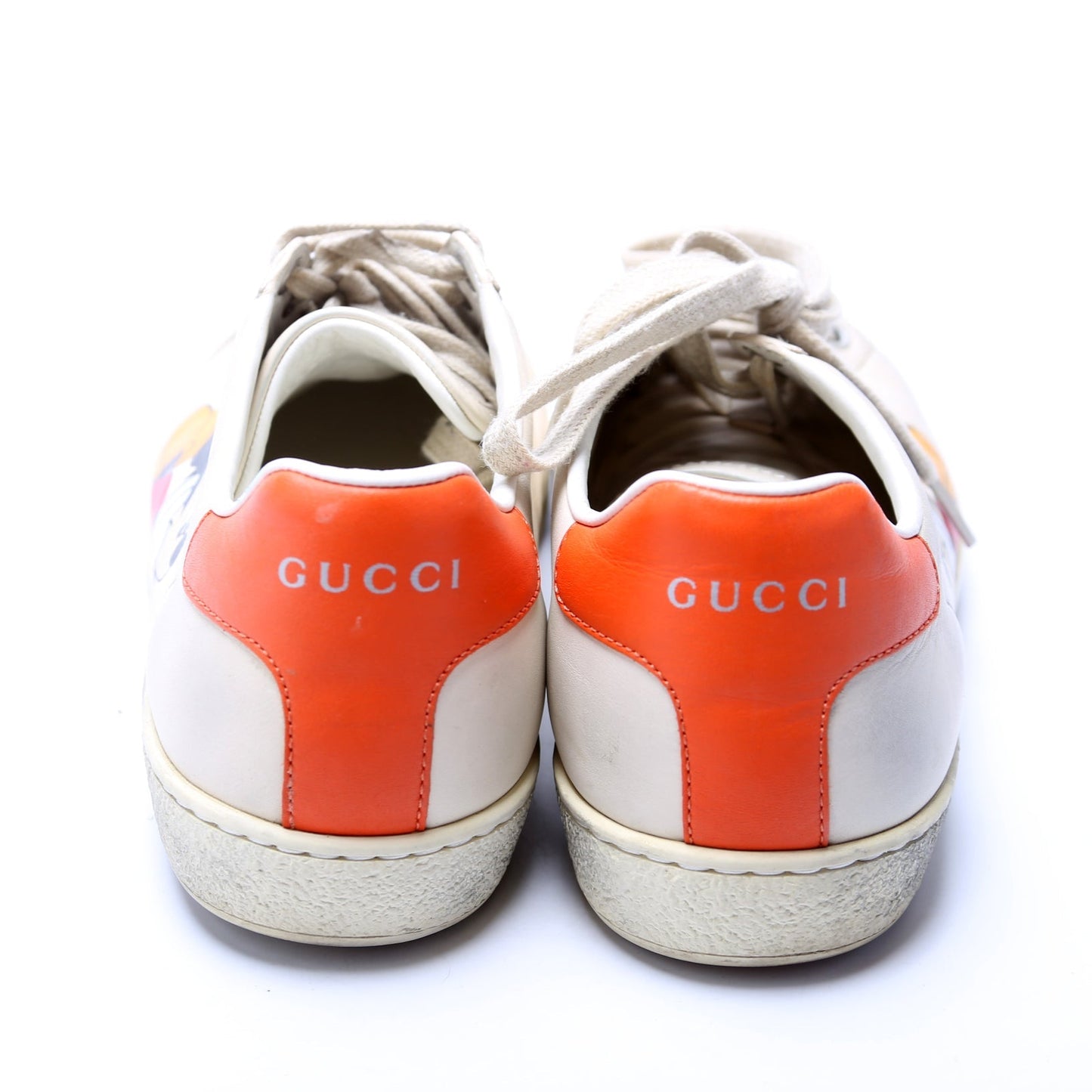 Gucci X Disney Distressed Ace Leather Mickey Mo  Sneakers Size .