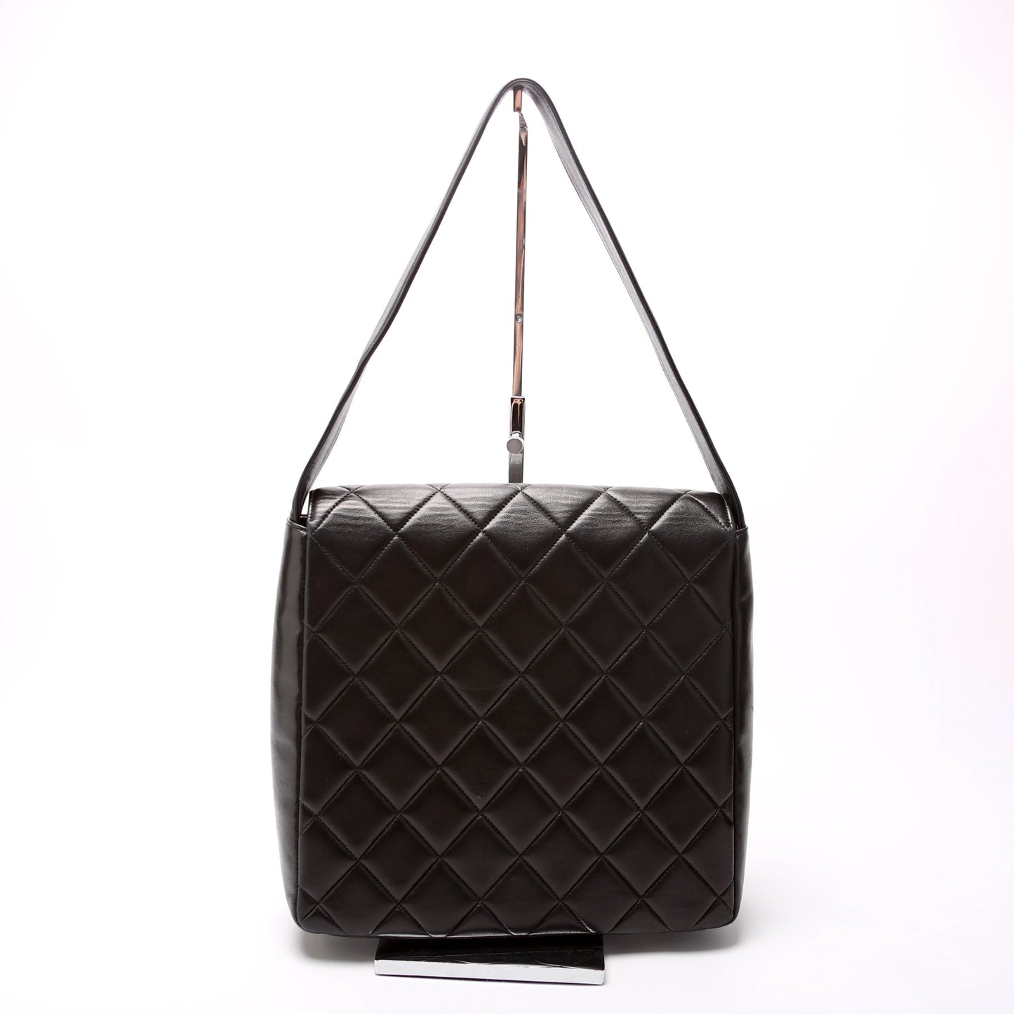 Chanel Double Turnlock   Shoulder Lambskin Bag