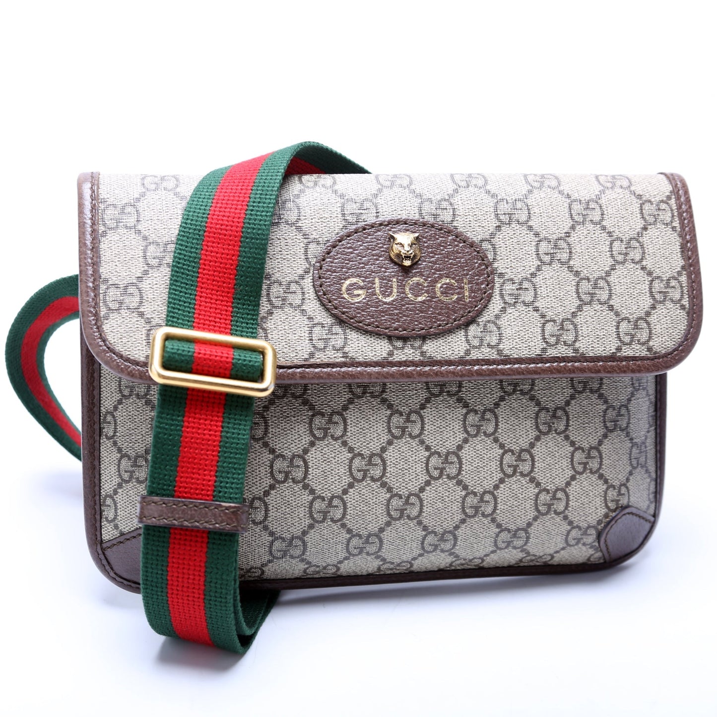 Gucci 493930 GG Supreme Web Belt Bag